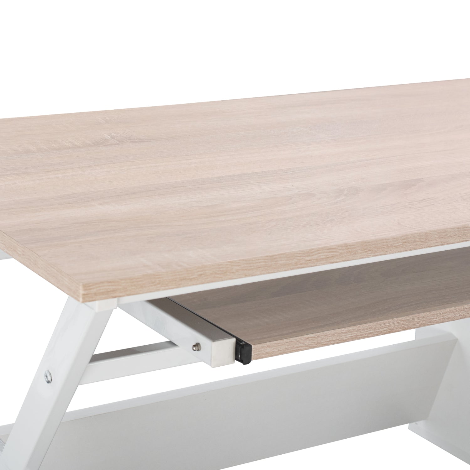 Офис обзавеждане бюро  120Χ60Χ76 с библиотека КГ11769 сонома-бял цвят