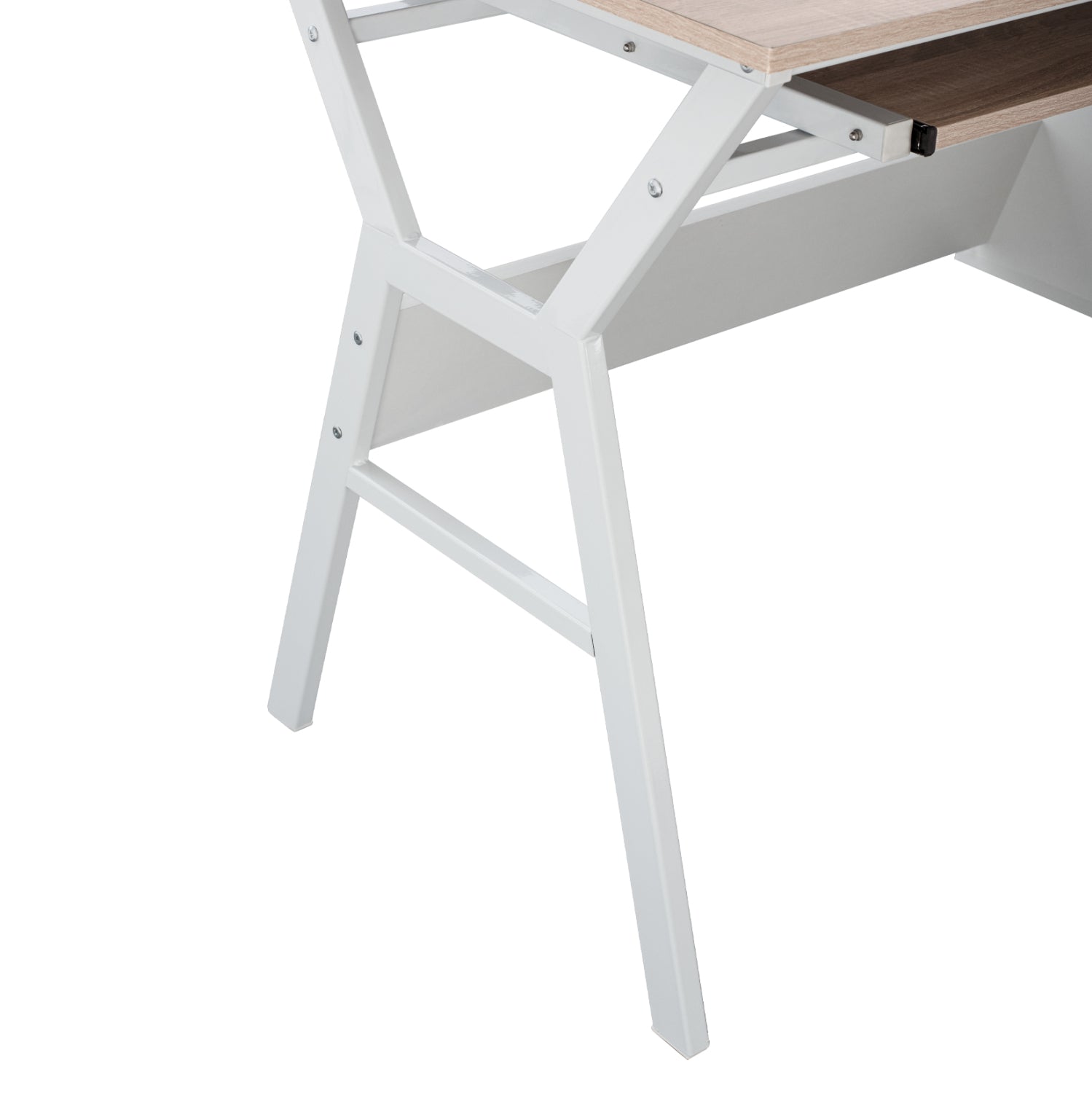 Офис обзавеждане бюро  120Χ60Χ76 с библиотека КГ11769 сонома-бял цвят