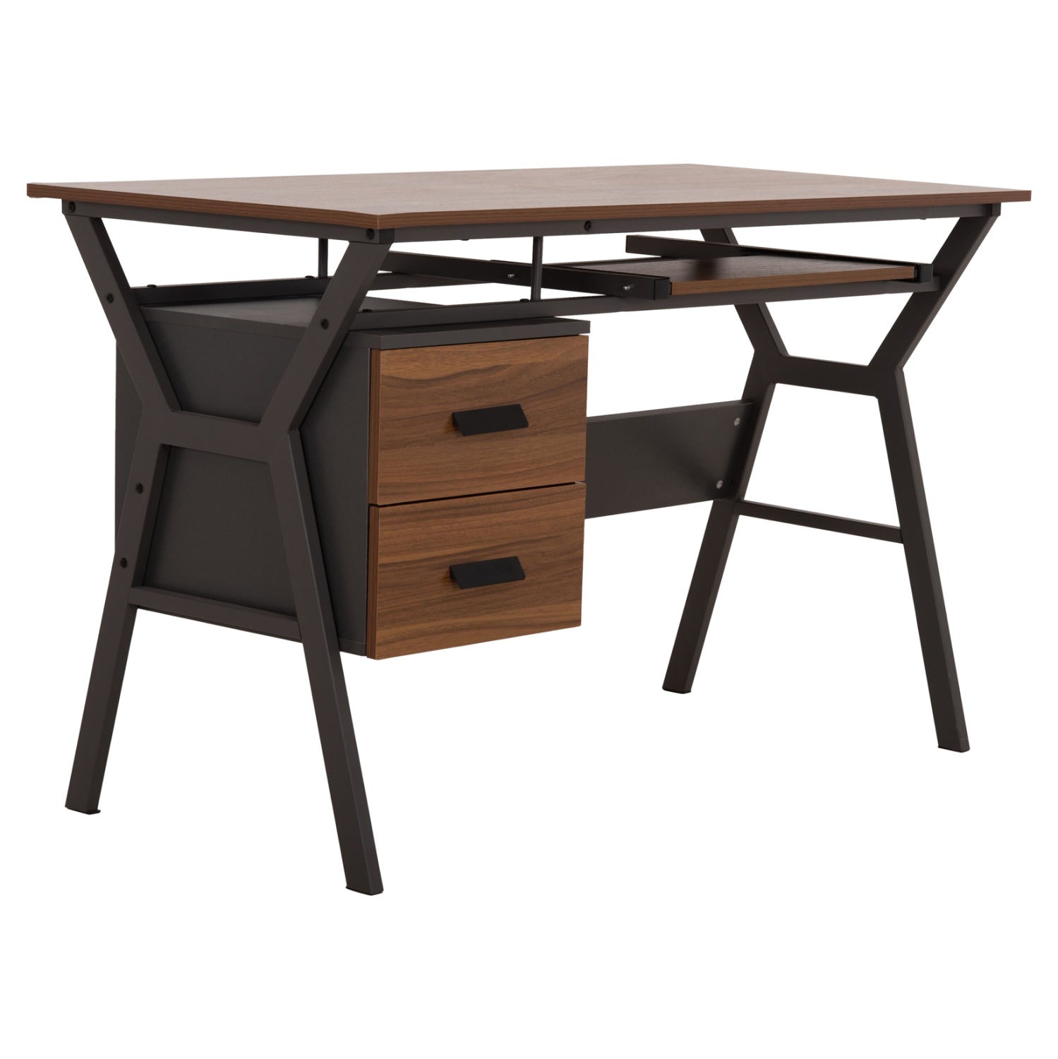 Офис бюро  VITINO  цвят орех-сив 120X60X76см