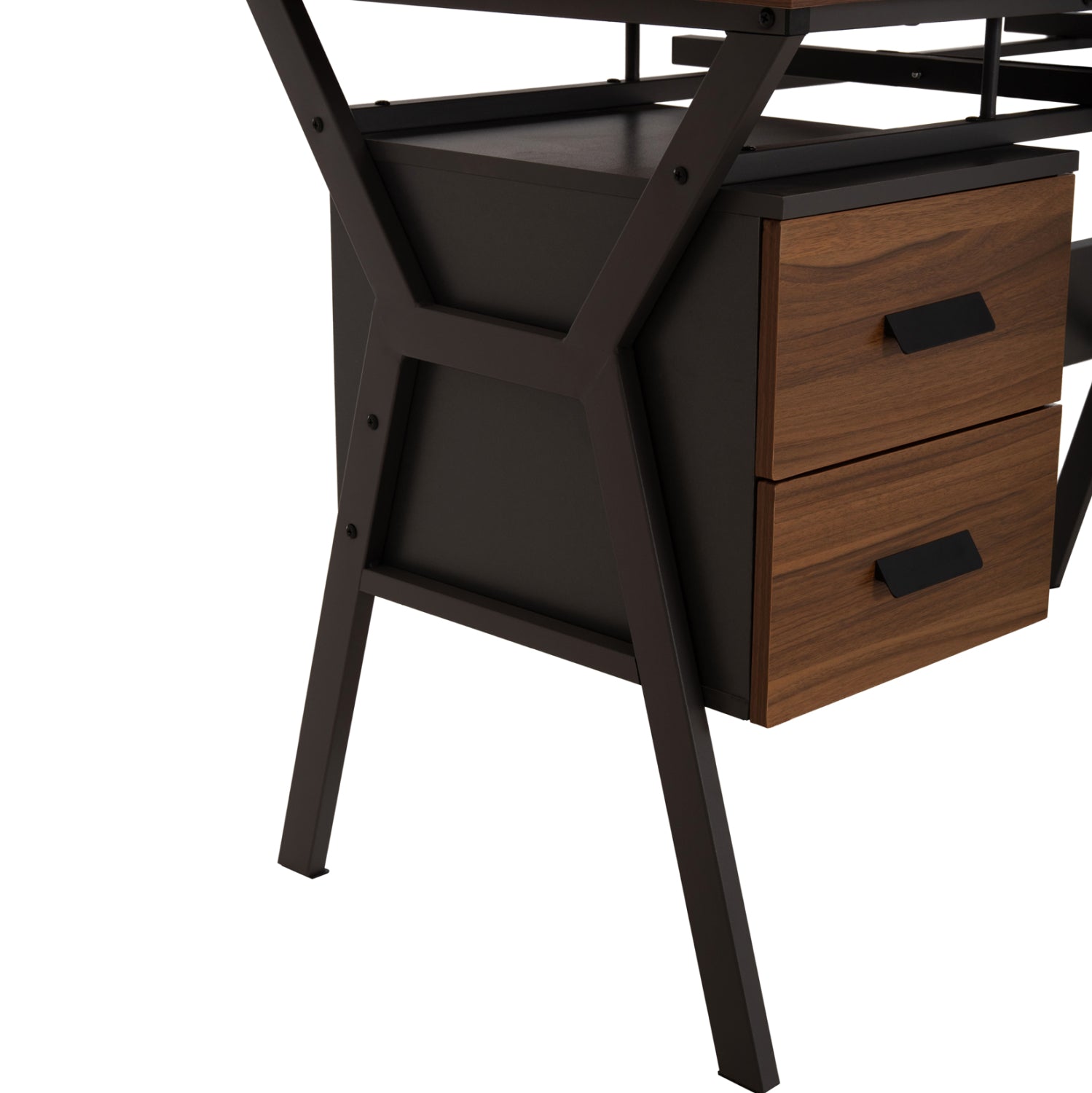 Офис бюро  VITINO  цвят орех-сив 120X60X76см