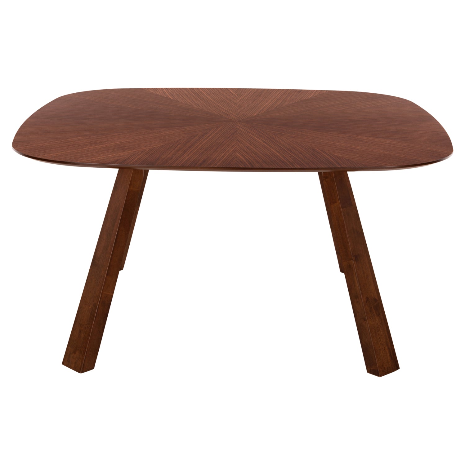 Комплект за хранене 9 части mdf маса rider - столове от каучуково дърво и плат