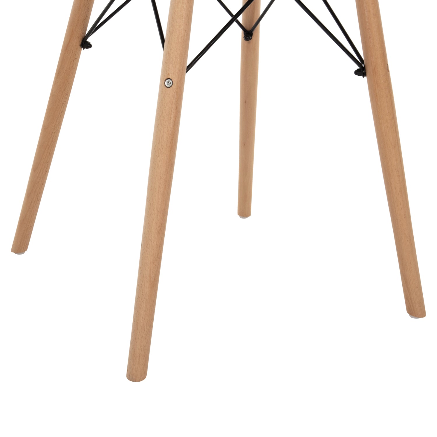 Комплект за трапезария от 3 части с кръгла маса φ60 и 2 трапезни стола в цвят капучино