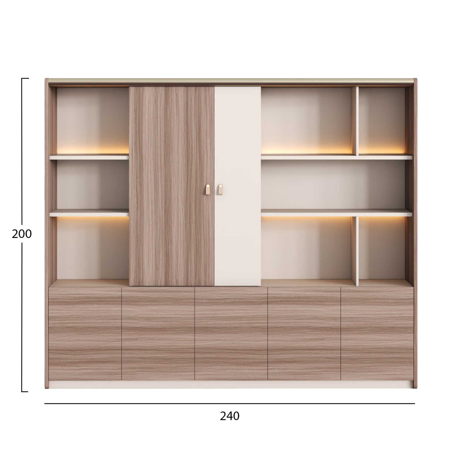 Led библиотека SUPERON 240x40x200 смбежов цвят