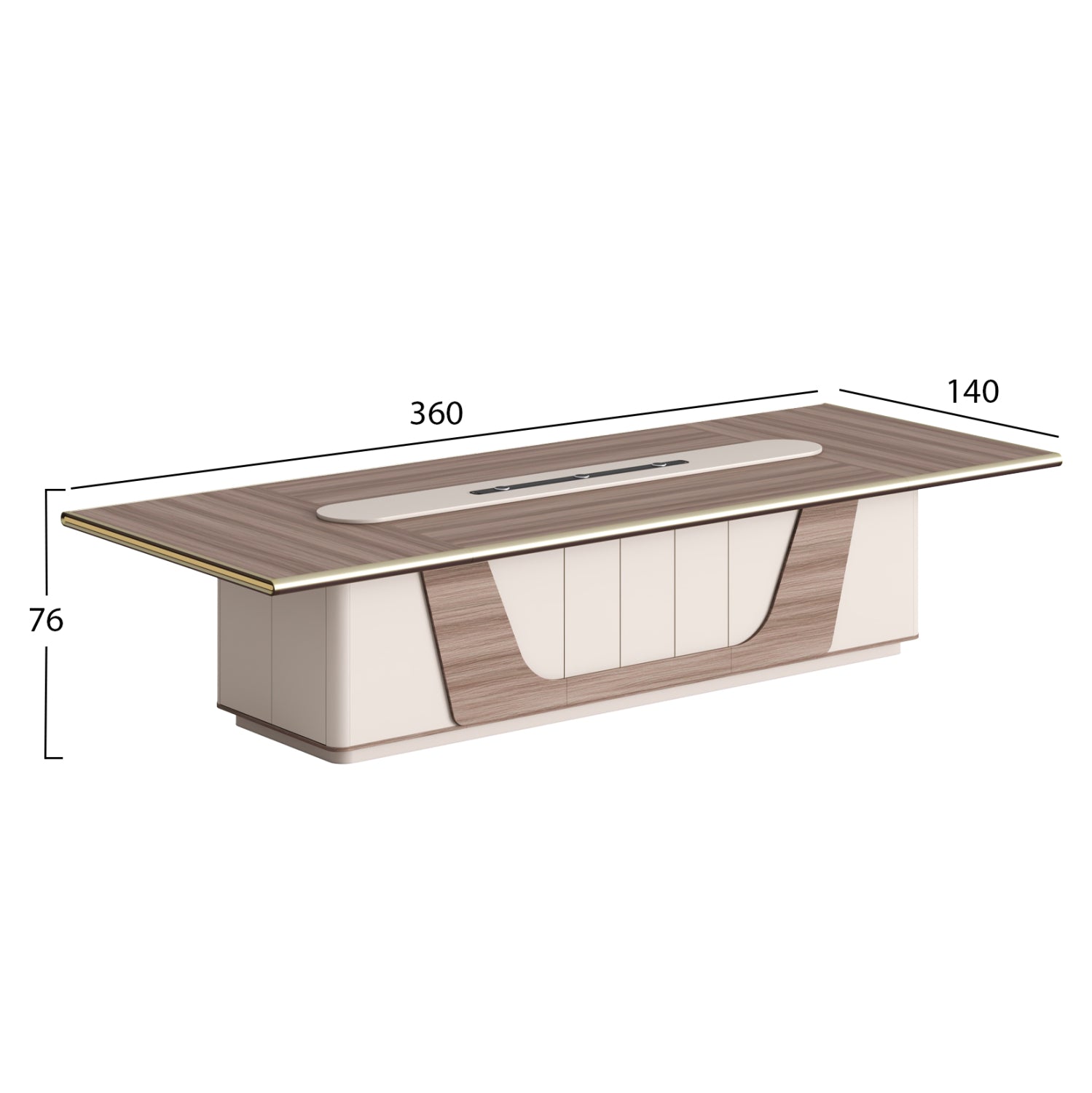 Конферентна маса  SUPERON меламин в натурален и бежов цвят 360х140х76см