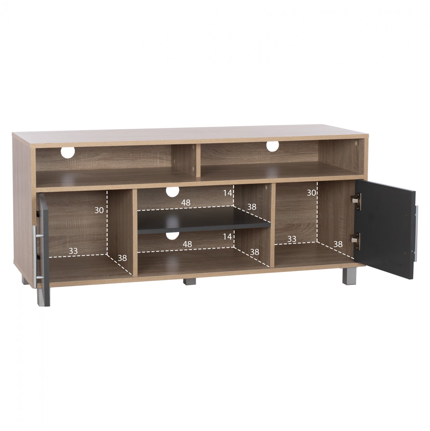 Тв шкаф DANNA 120x40x55 меламин-сонама-сиво