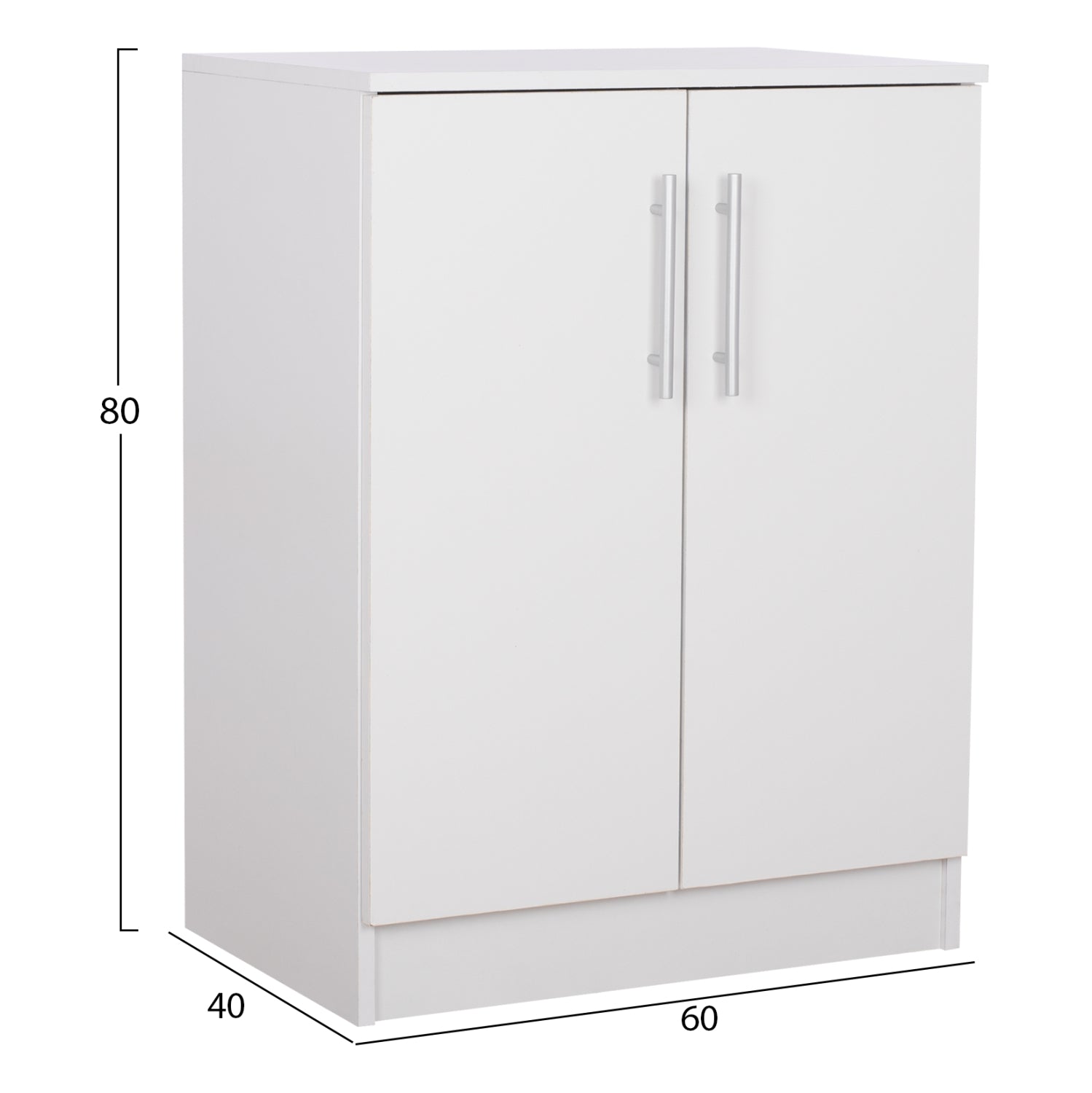 Шкаф за обувки EMERIE  бял цвят/60X40.5X80 см.