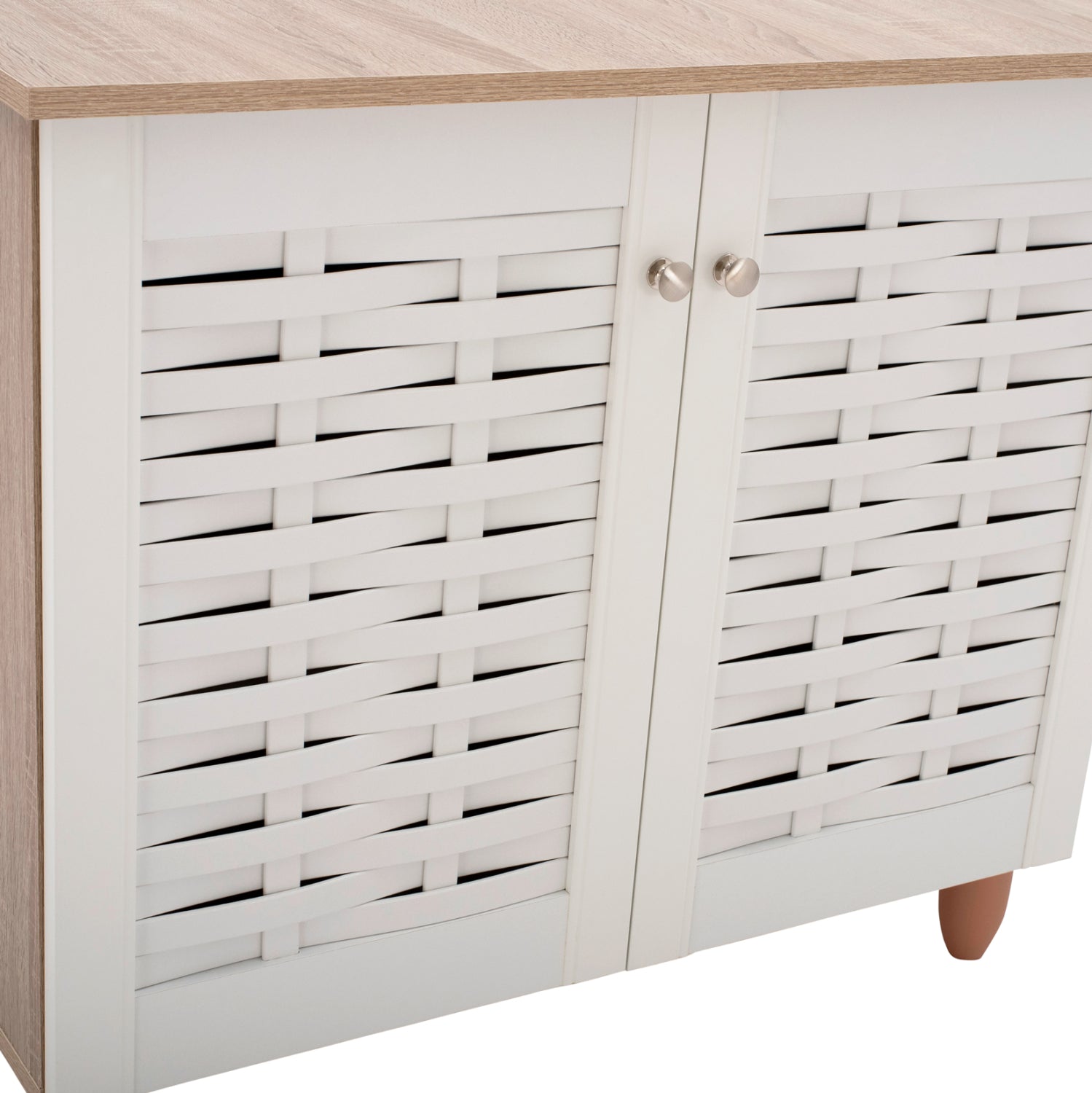 Шкаф за обувки 2208 цвят сонама-бял 77Χ34Χ67,5