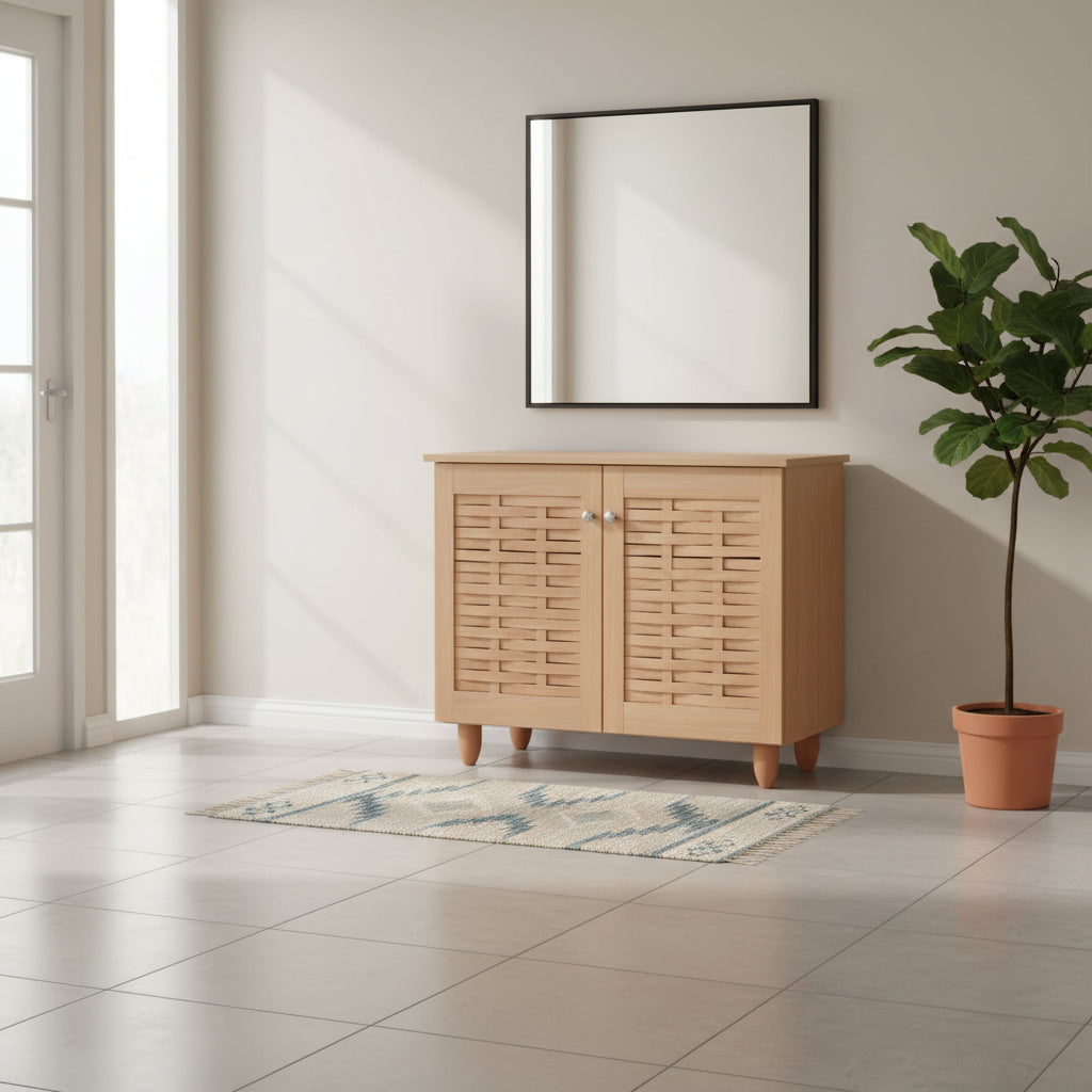 Шкаф за обувки CASSIOPE цвят натурал 77Χ34Χ63.5