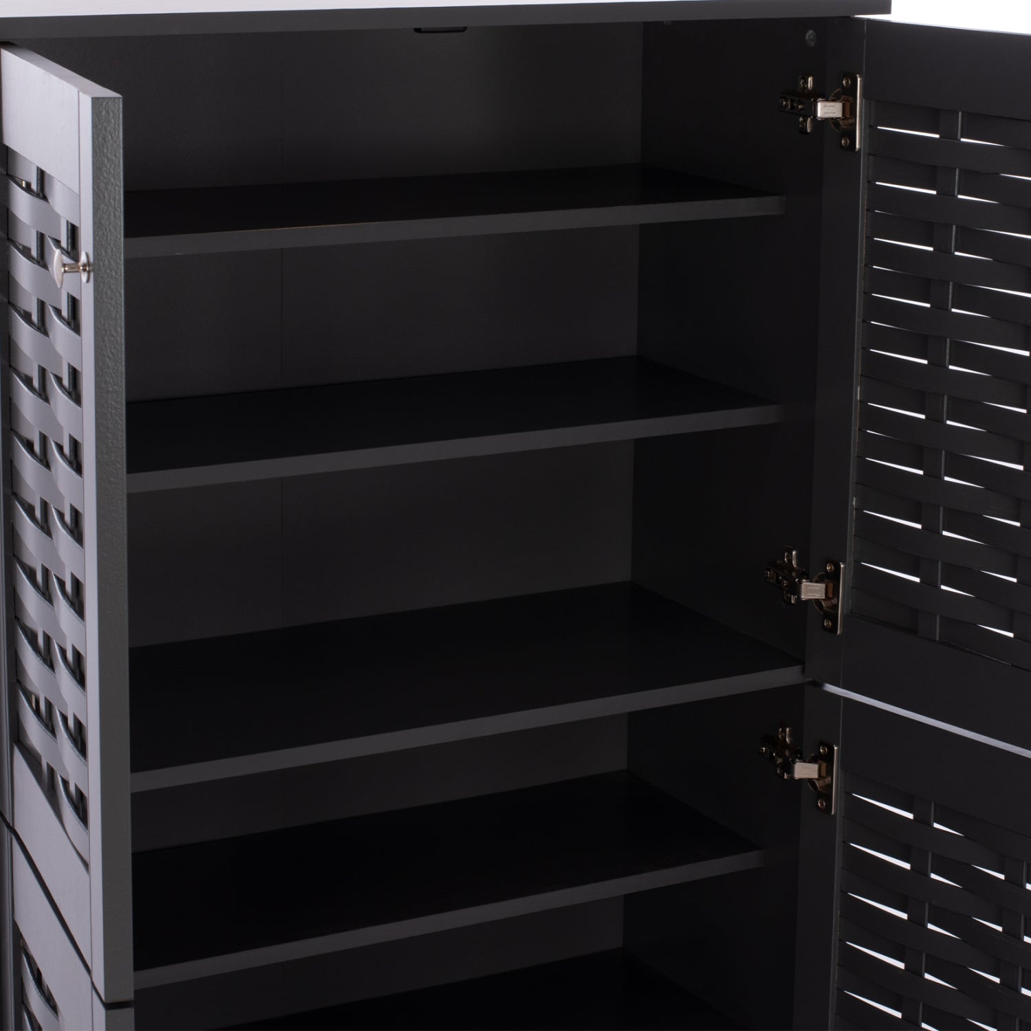 Шкаф за обувки  KABIRAтъмно сив цвят 77x34x123см