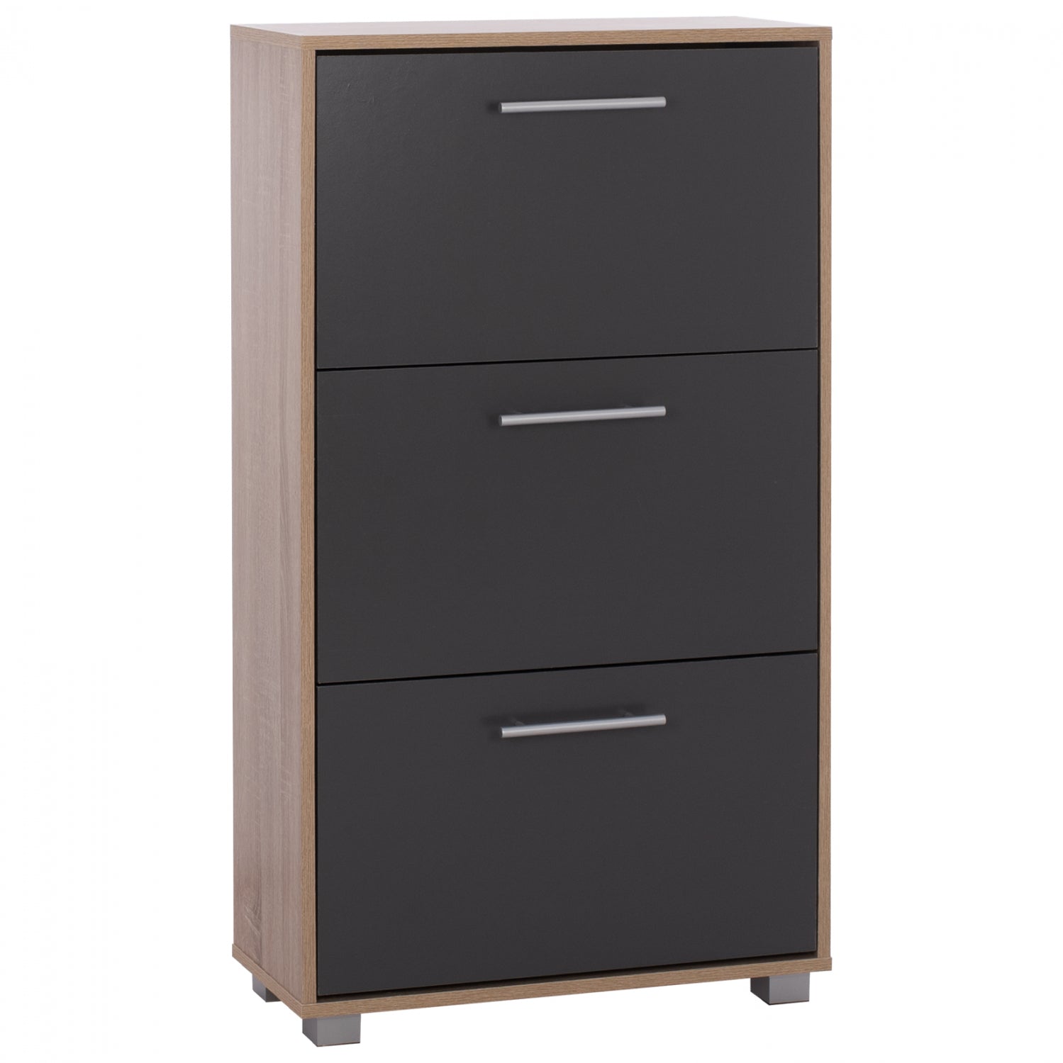 Шкаф за обувки  DAVINA цвят сонома-сив 62х24х110см