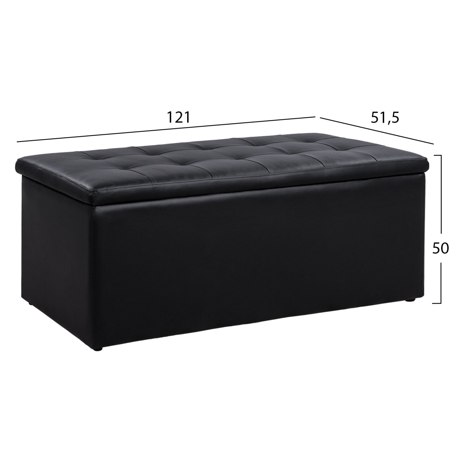 Табуретка TRISCUBE   черен цвят 121x51.5x50см