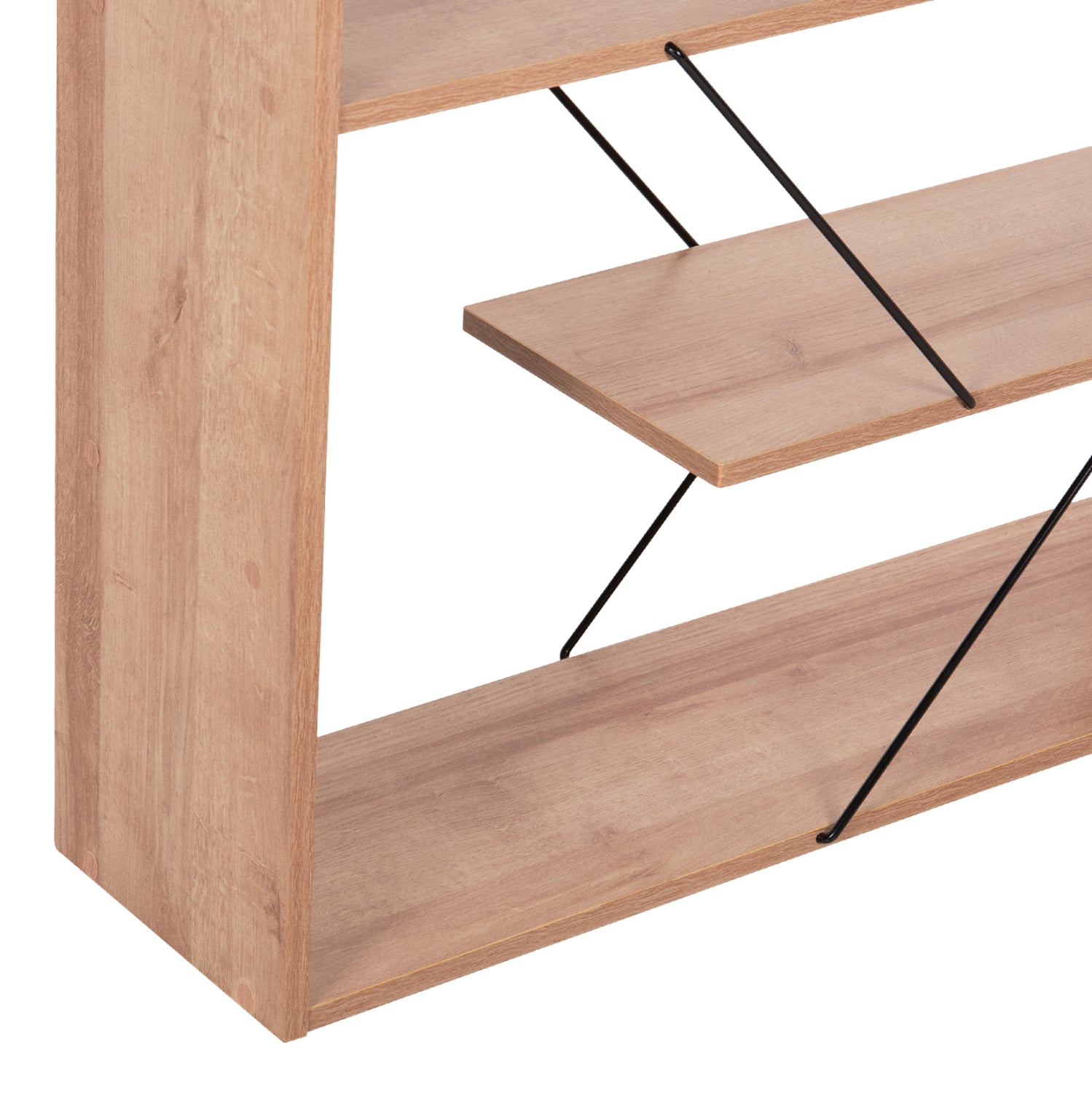 Библиотека тарс 84х157 -цвят дъб-черен