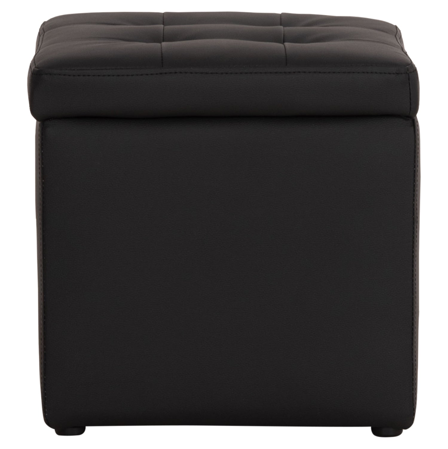 Табуретка за съхранение Ким-черен цвят 36,5x36,5x36см