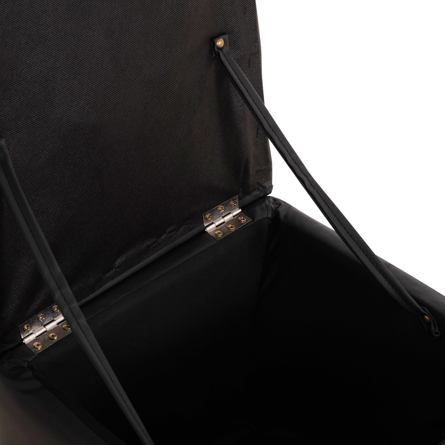 Табуретка за съхранение Ким-черен цвят 36,5x36,5x36см