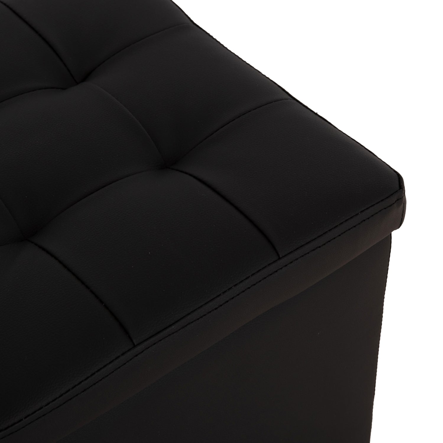 Табуретка за съхранение Ким-черен цвят 36,5x36,5x36см