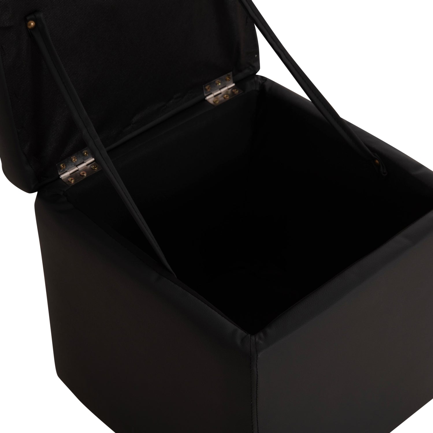 Табуретка за съхранение Ким-черен цвят 36,5x36,5x36см