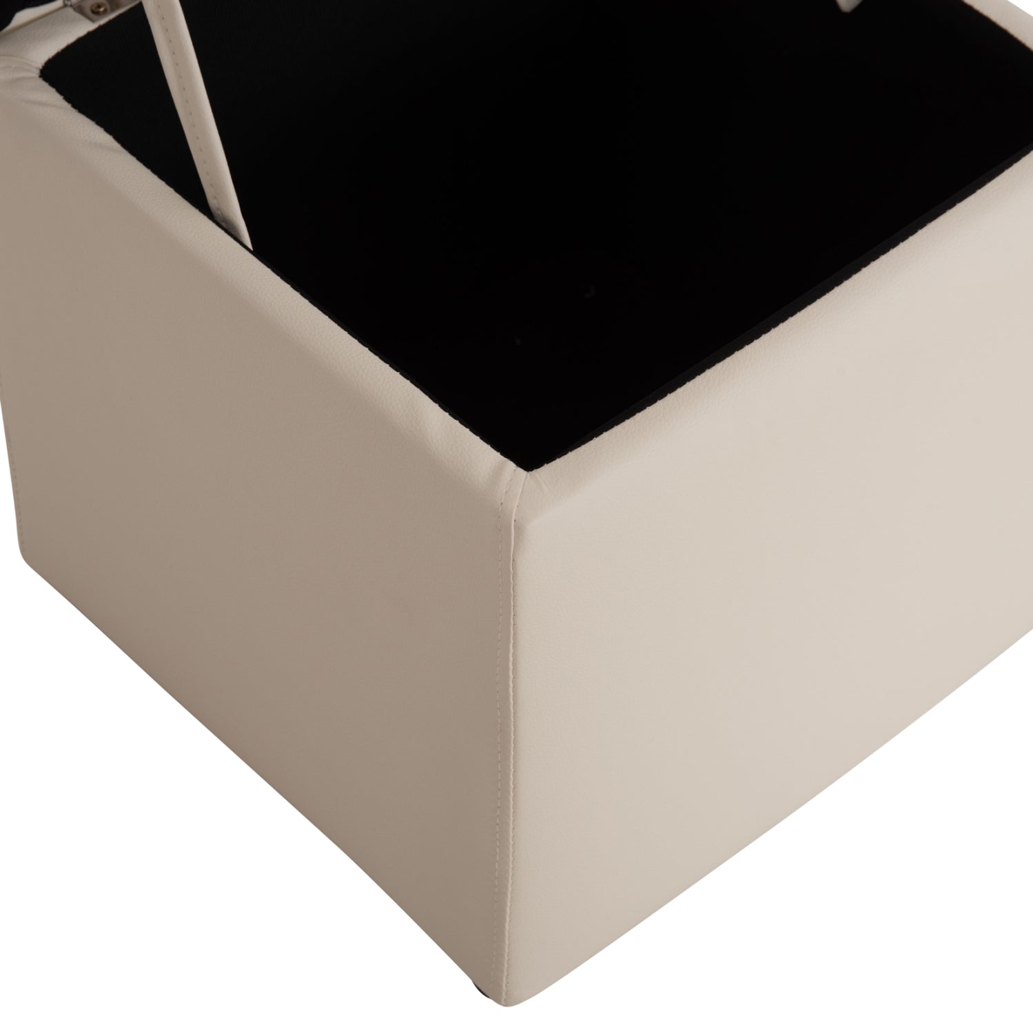 Табуретка за съхранение Ким-бял цвят 36,5x36,5x36см