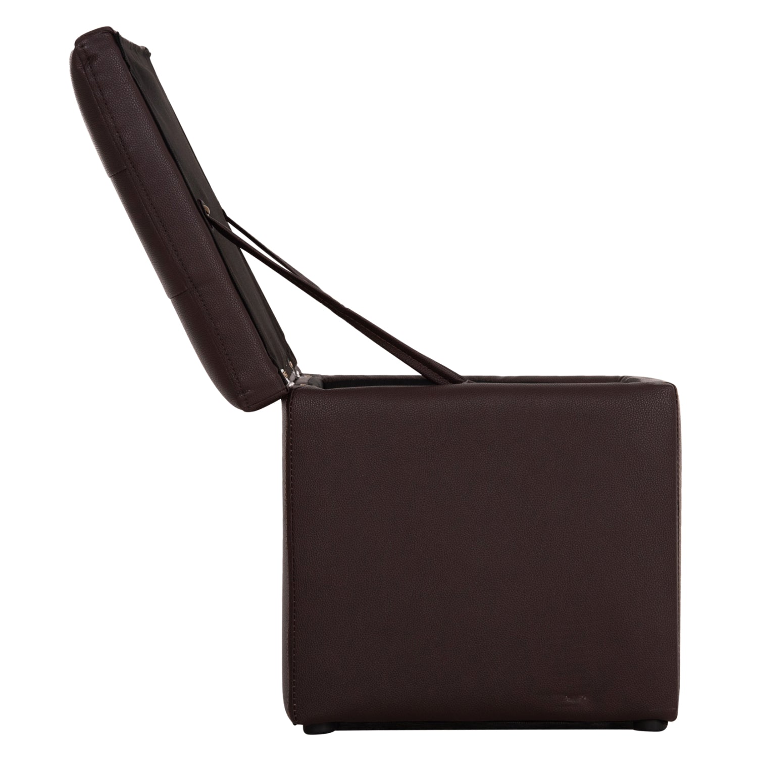 Табуретка за съхранение Ким-кафяв цвят 36,5x36,5x36см