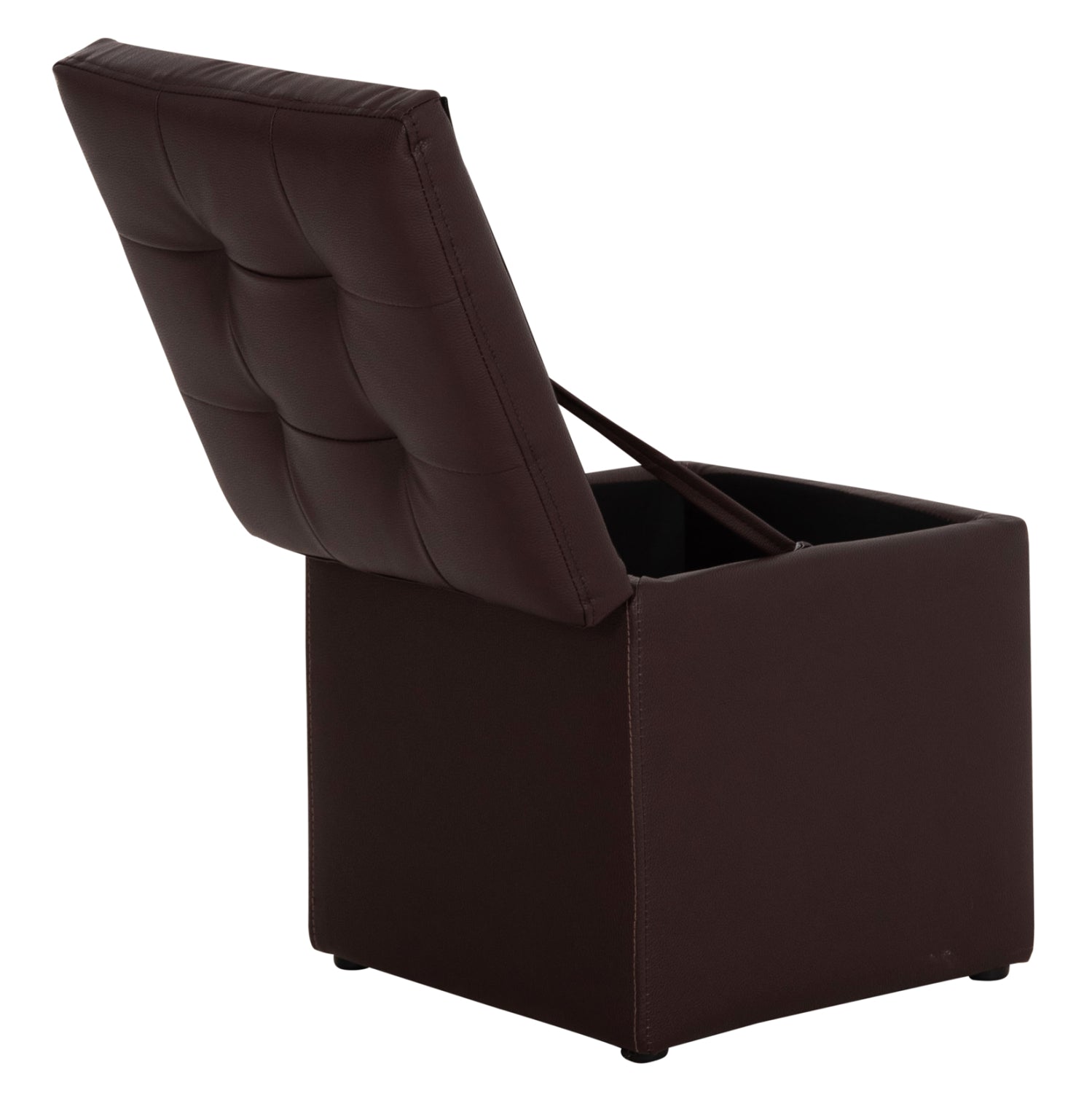 Табуретка за съхранение Ким-кафяв цвят 36,5x36,5x36см