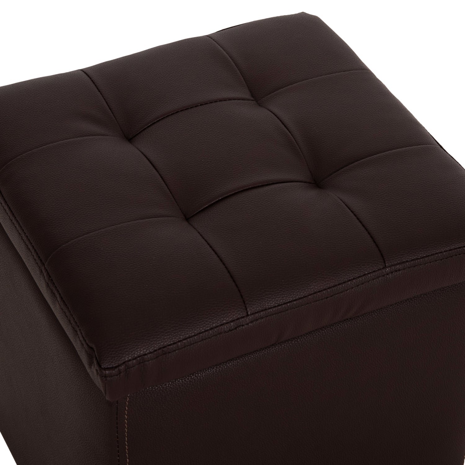 Табуретка за съхранение Ким-кафяв цвят 36,5x36,5x36см