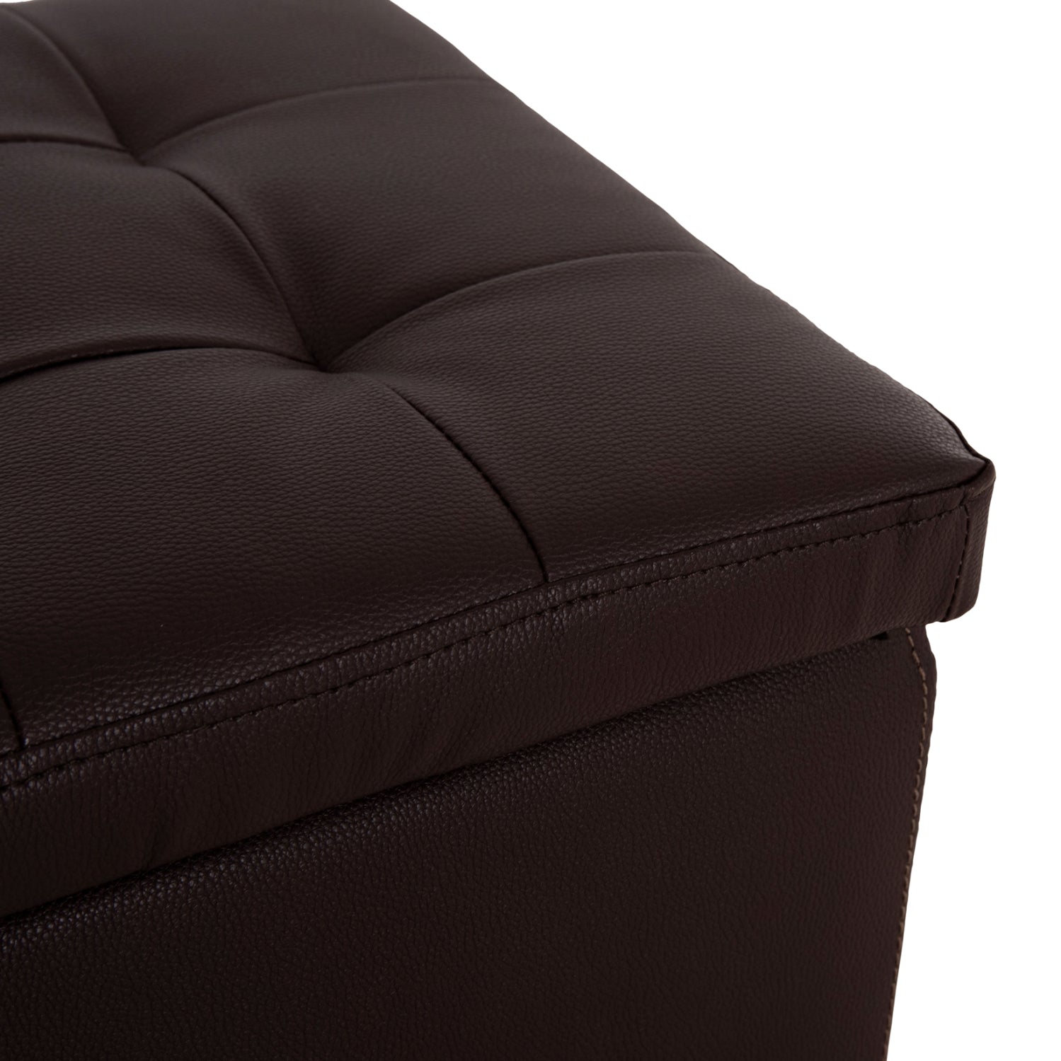 Табуретка за съхранение Ким-кафяв цвят 36,5x36,5x36см