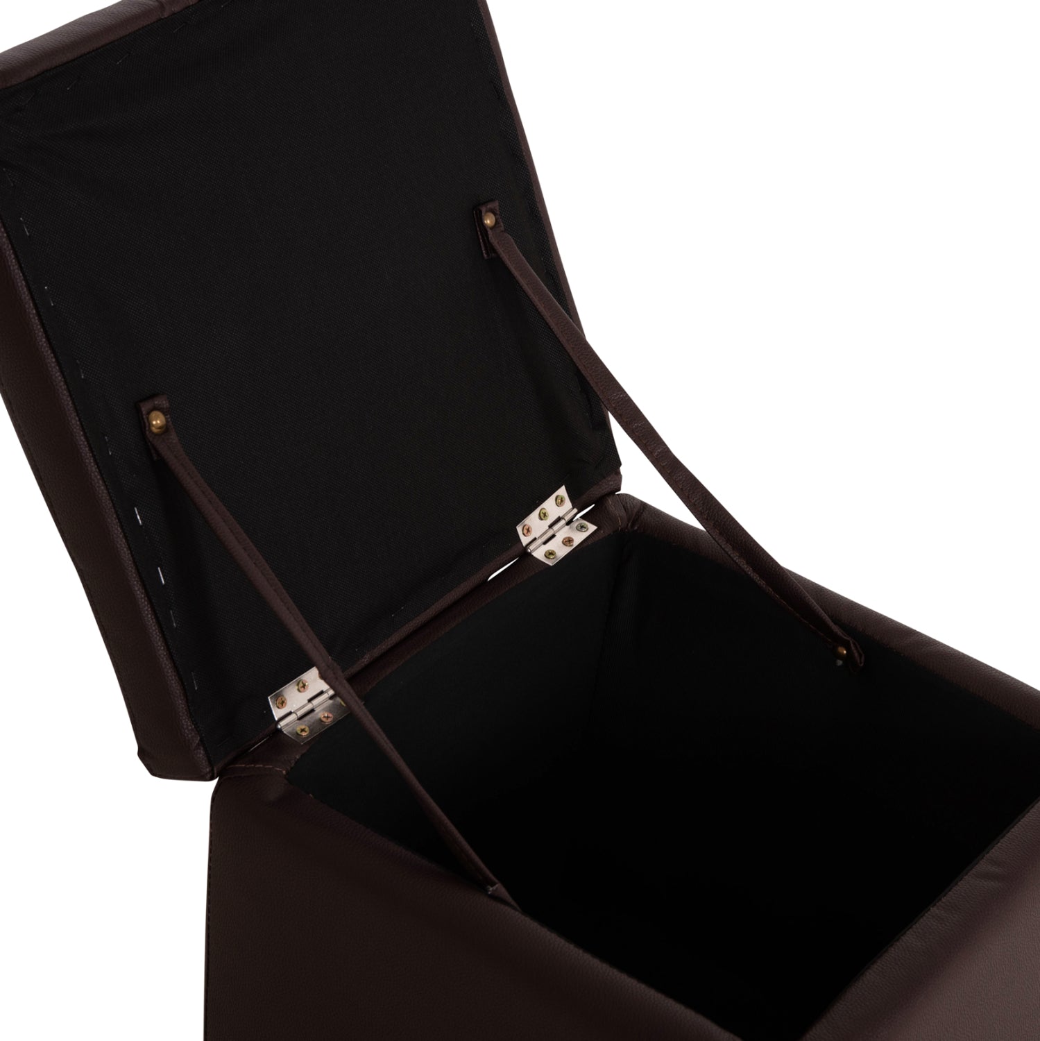 Табуретка за съхранение Ким-кафяв цвят 36,5x36,5x36см