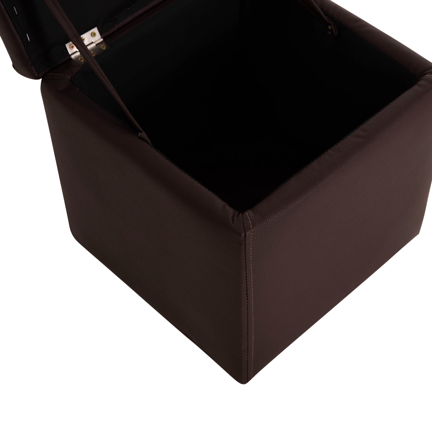 Табуретка за съхранение Ким-кафяв цвят 36,5x36,5x36см