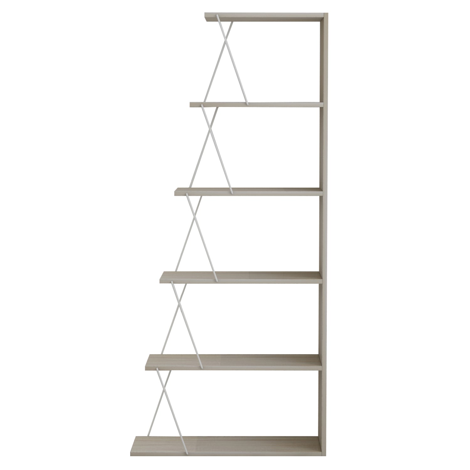 Библиотека Тарс  сонома-бял цвят 65x22-24x146см