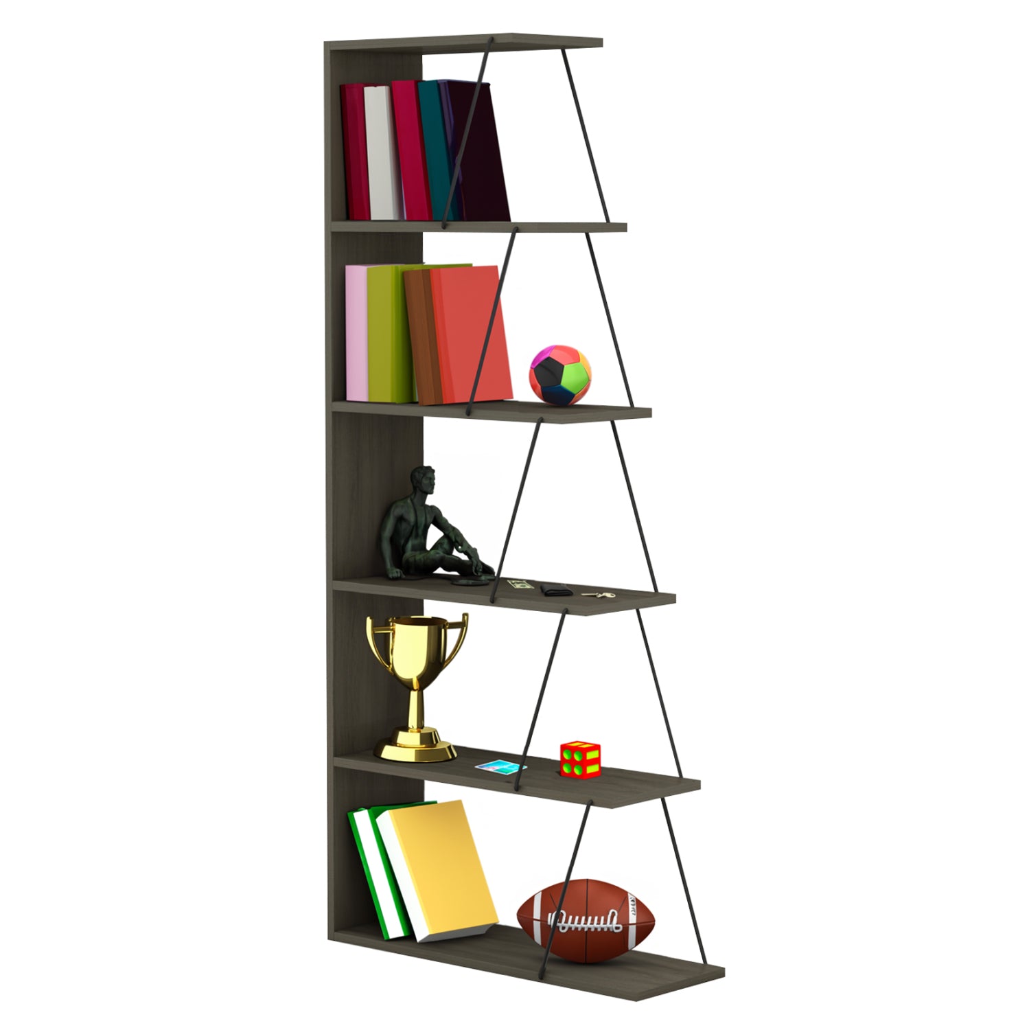 Библиотека тарс 65х146 -маслено сив цвят