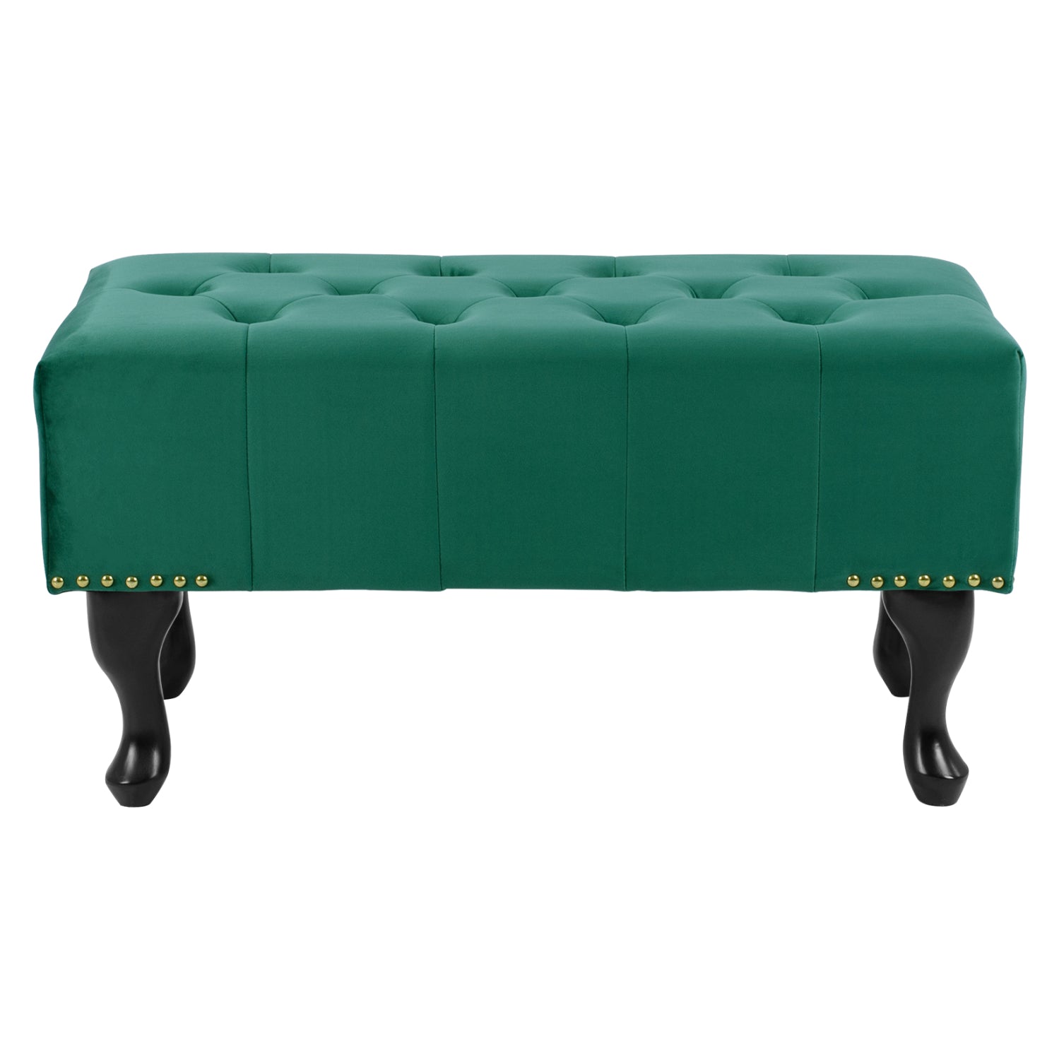 Табуретка Честърфилд - зелен цвят  80x45x40