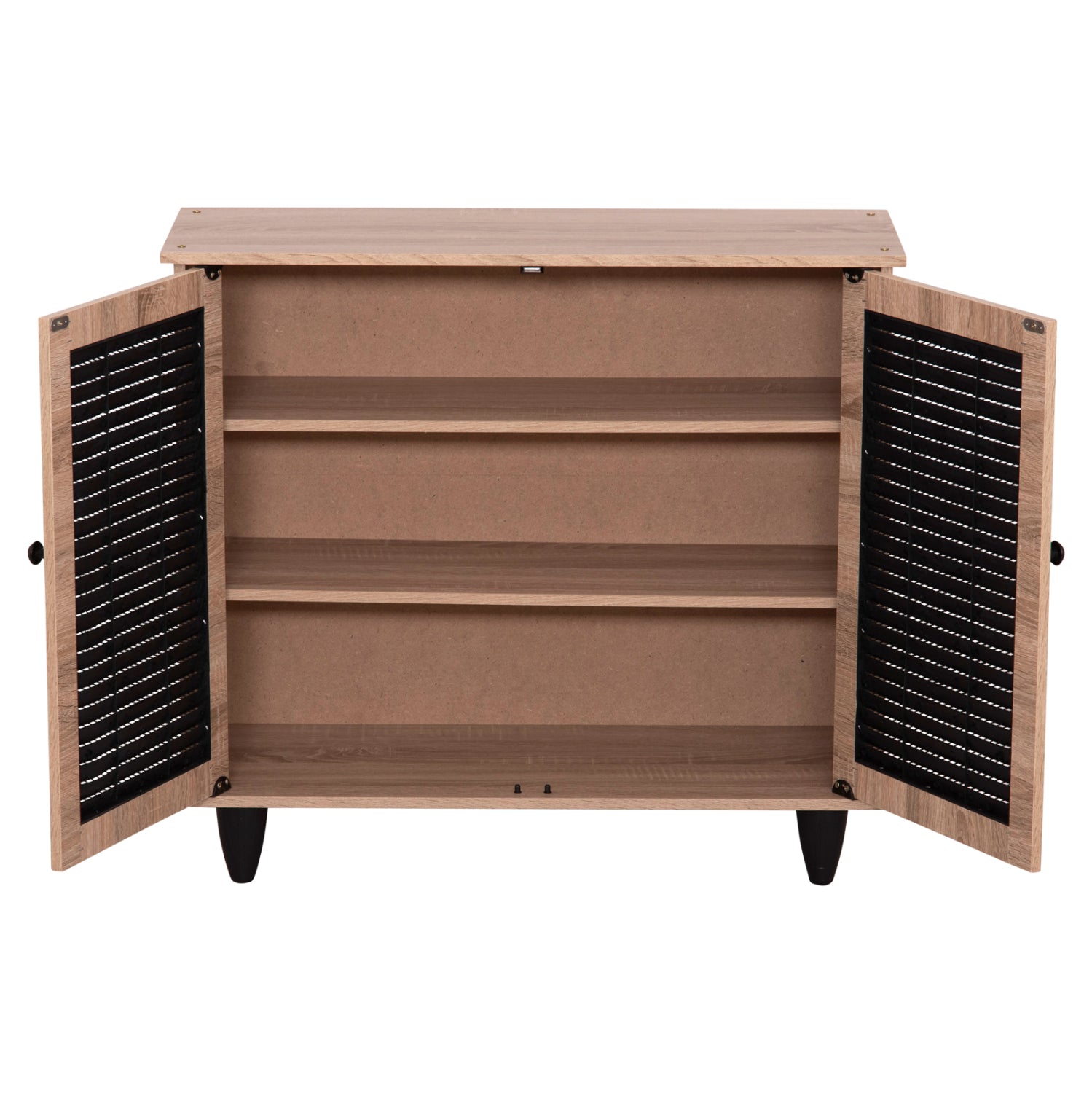 Шкаф за обувки MCKENNA цвят сонама-черен 77x30x69