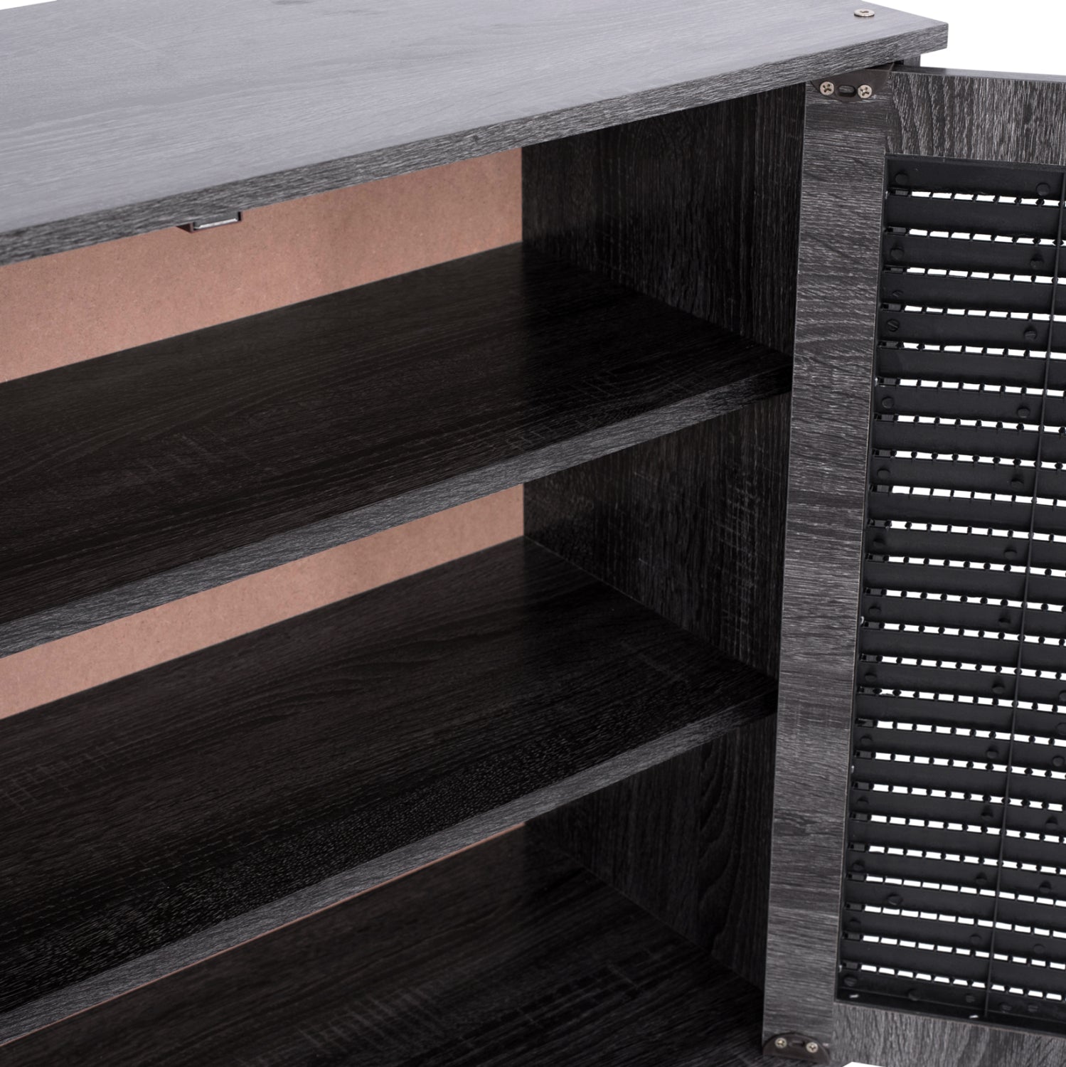 Шкаф за обувки MCKENNA сив цвят 112x30x68,5 cm