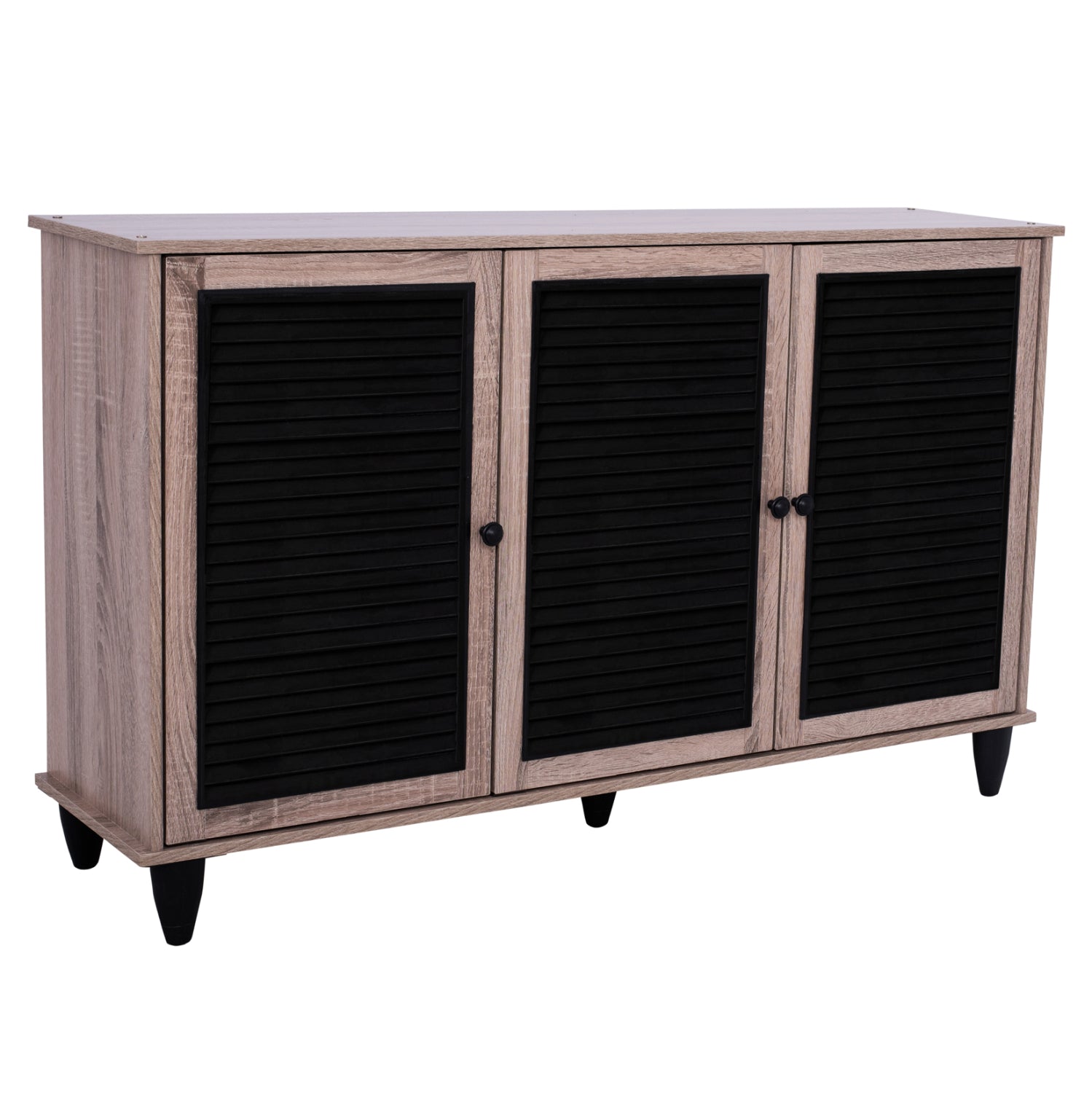 Шкаф за обувки MCKENNA цвят сонама-черен  112x30x68.5H см