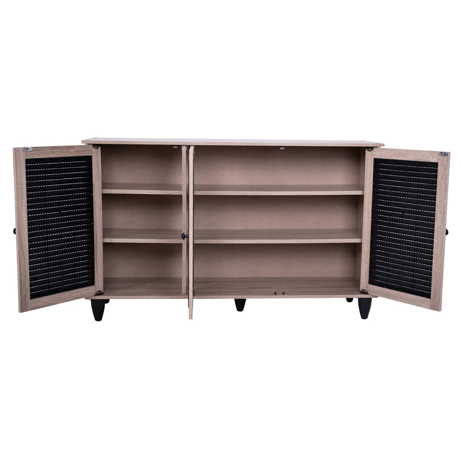 Шкаф за обувки MCKENNA цвят сонама-черен  112x30x68.5H см