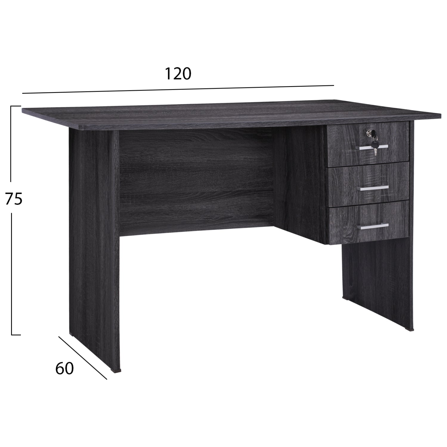 Офис бюро HAYDEN антрацит цвят 120x60x75см
