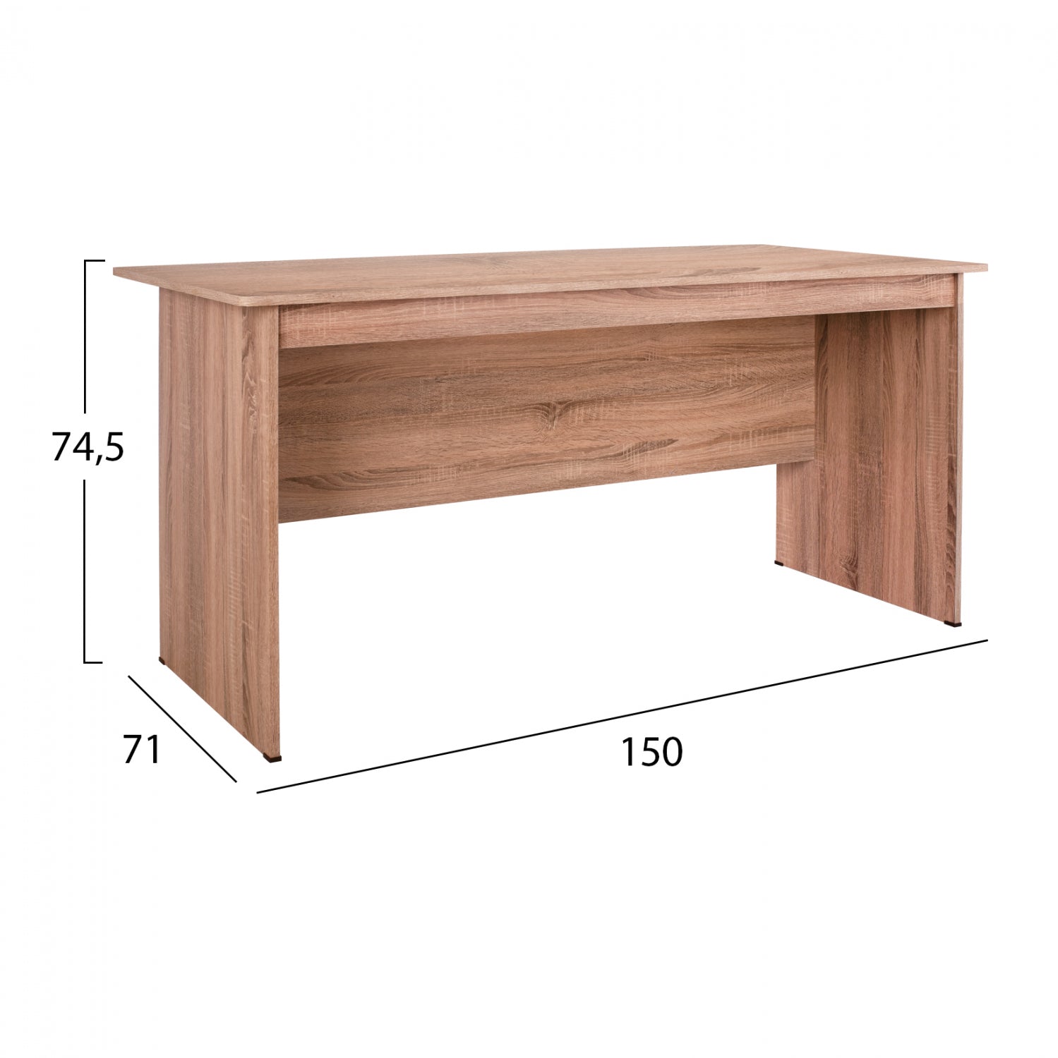 Офис бюро Рино цвят сонома 150x71x74,5 см