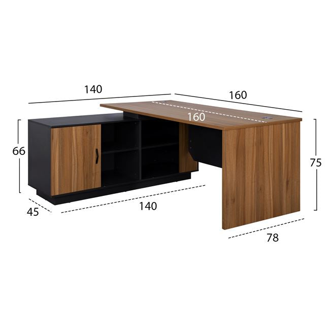 Професионално офис бюро SUPREME обръщащ се ъгъл 160x140x75H см.