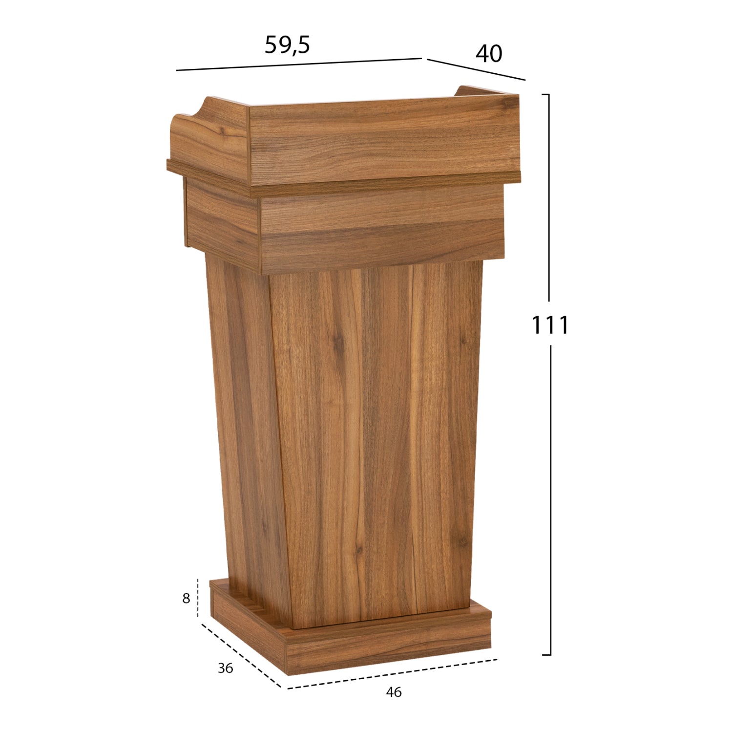 Стойка за високоговорител SUPREME цвят меден дъб 59.5X40X111
