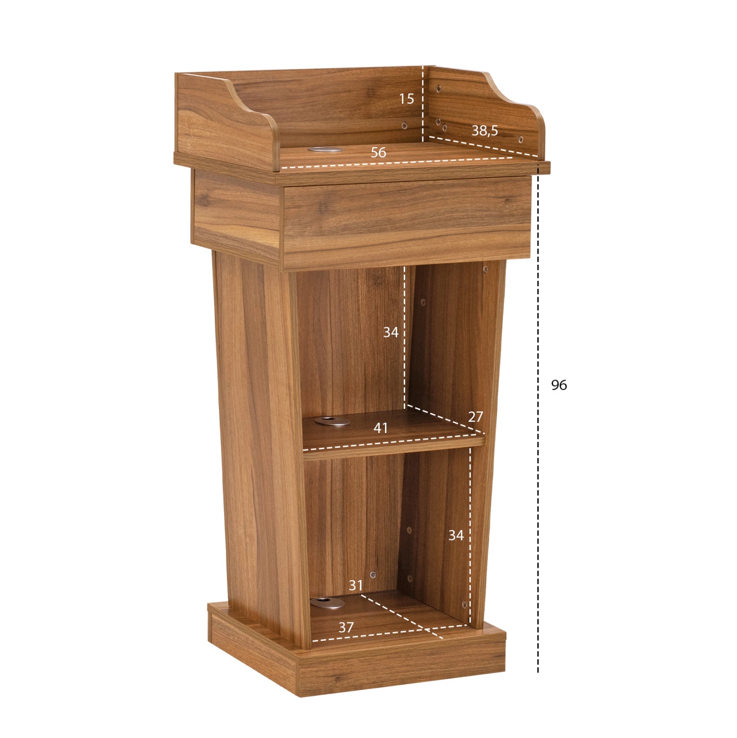 Стойка за високоговорител SUPREME цвят меден дъб 59.5X40X111