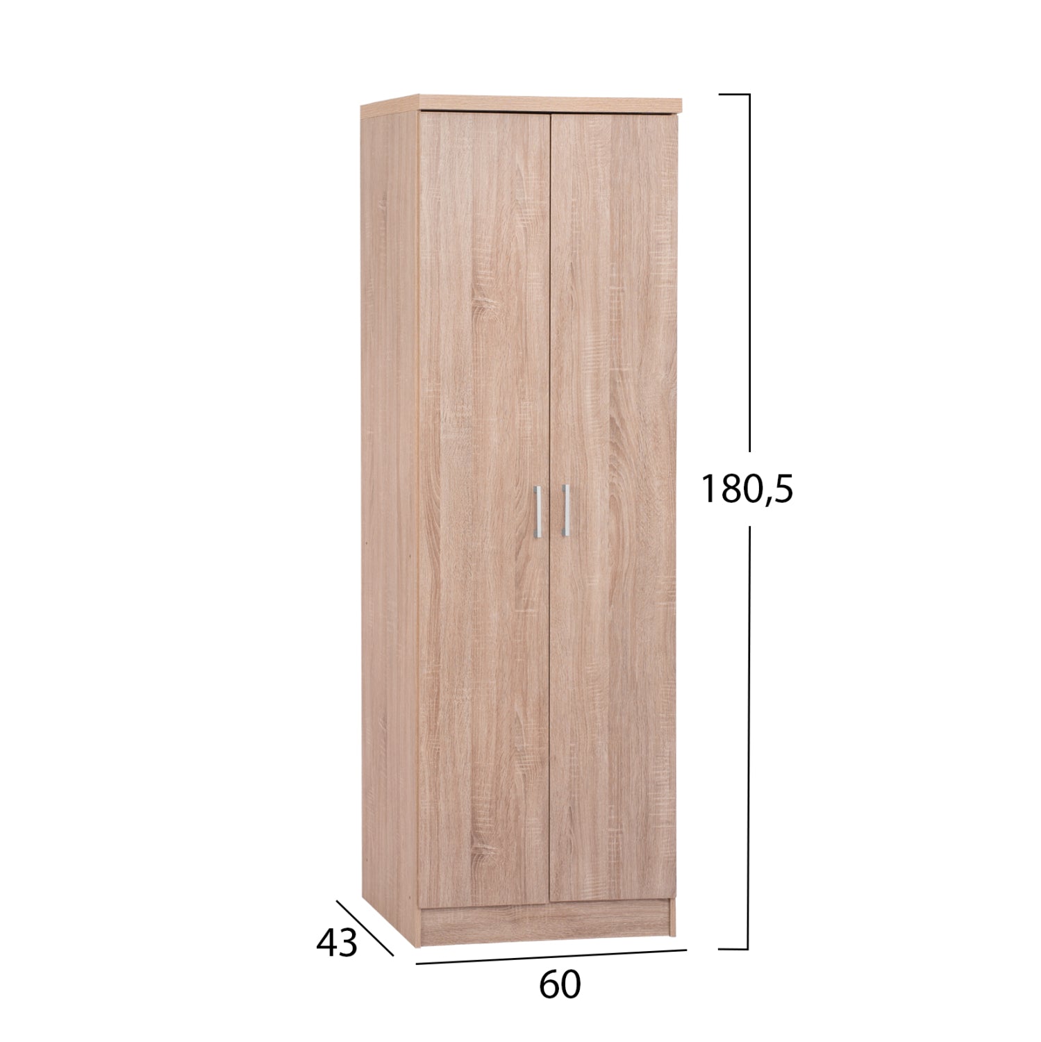 Шкаф за обувки DAYANNA цвят сонама  60х43х180.5см