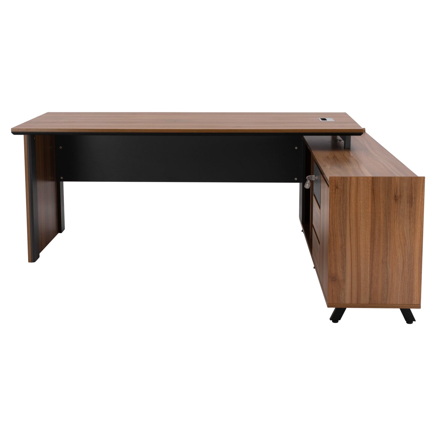 Офис бюро SUPREME сив-меден дъб  200X180X76см