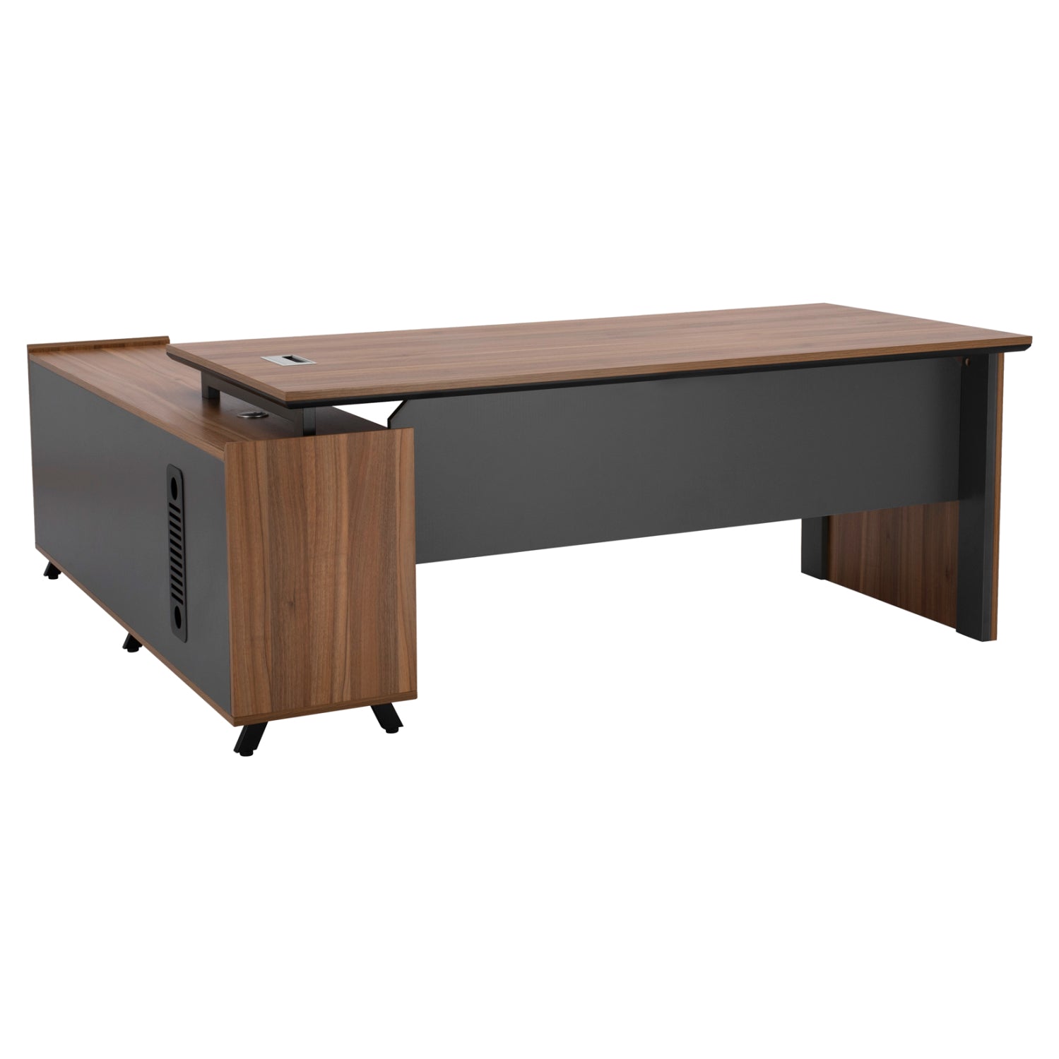 Офис бюро SUPREME сив-меден дъб  200X180X76см