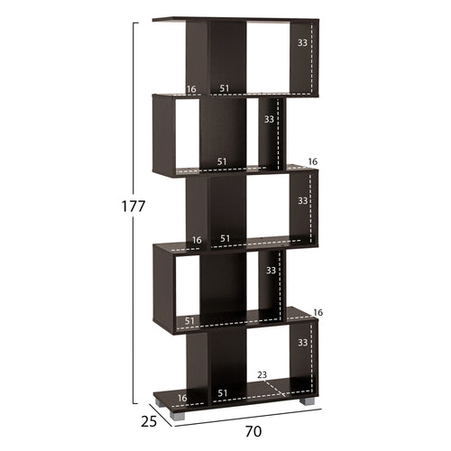 Библиотека  EZIR 2385.01 венге 70x25x177см