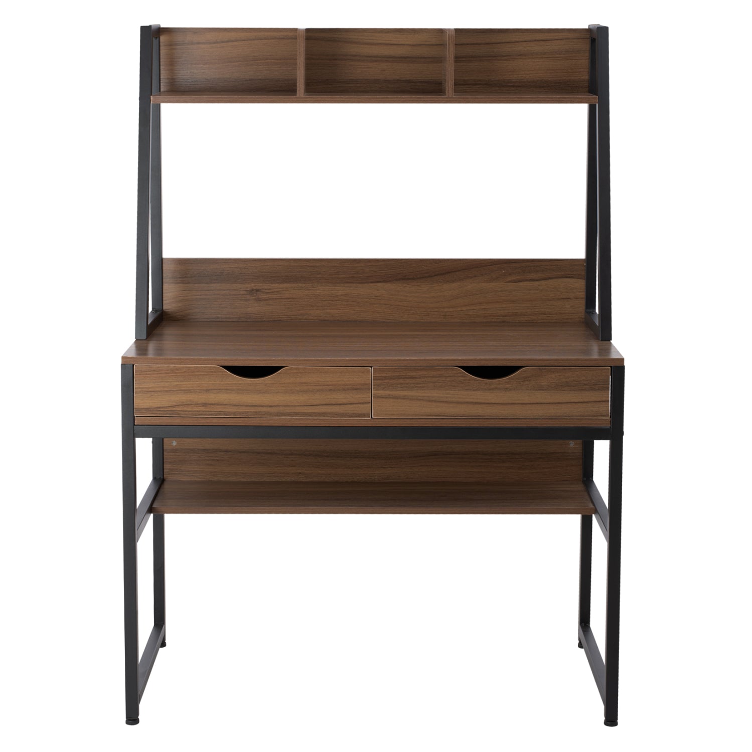 Офис бюро с библиотека TANAYA  цвят орех 100x48x139см