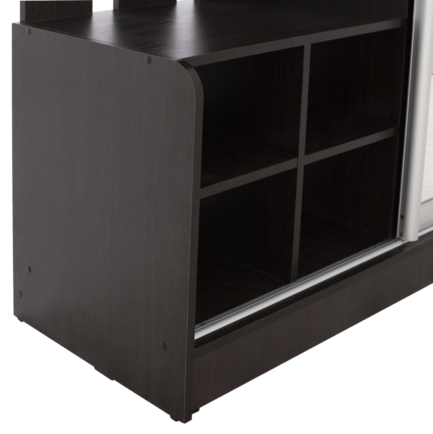 Входно обзавеждане  DULCE с плъзгащ се гардероб и огледало, цвят венге, 118x45x210 см