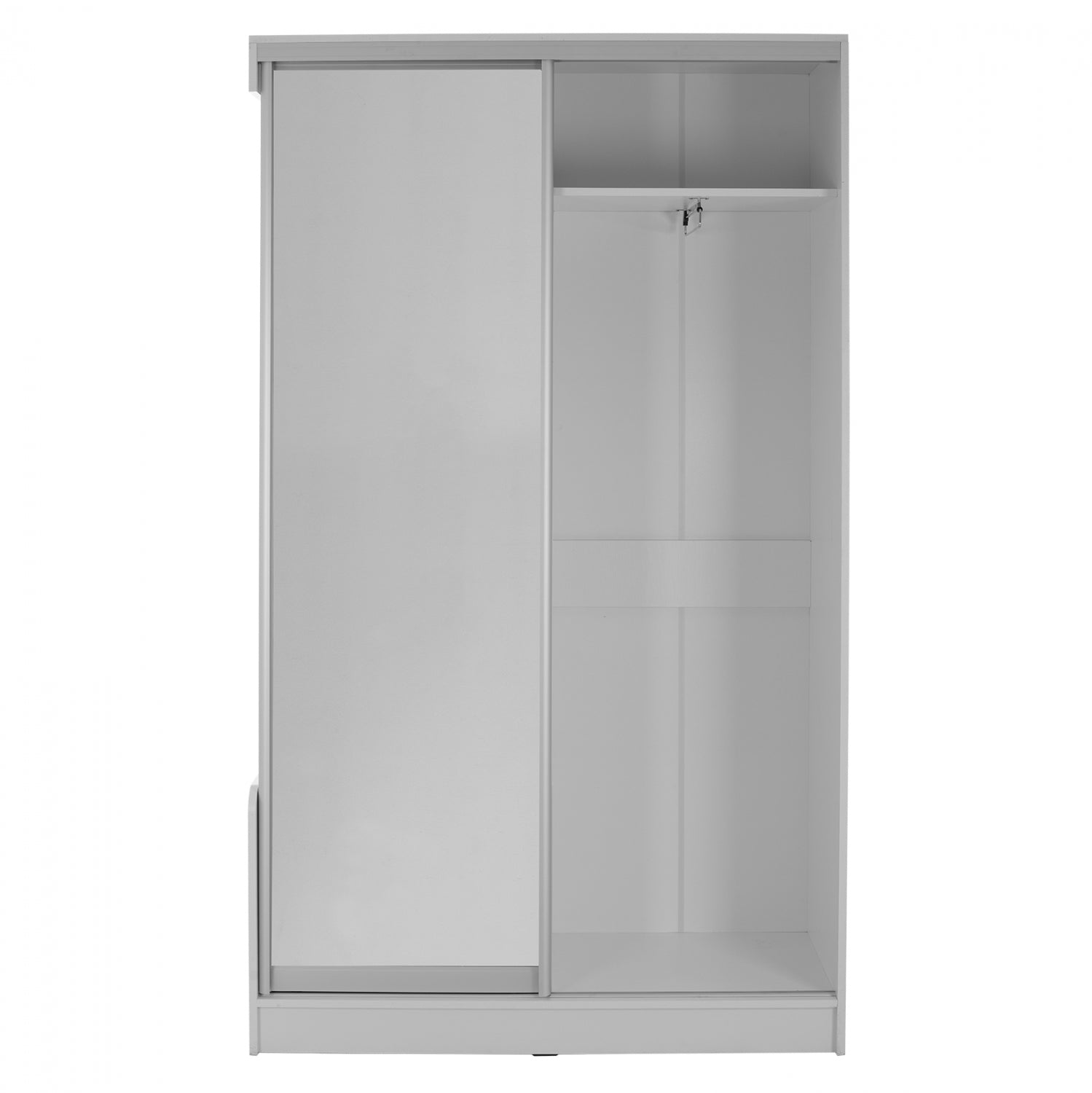 Входно антре с плъзгащ се гардероб и огледало DULCE  бял цвят 118x45x210см