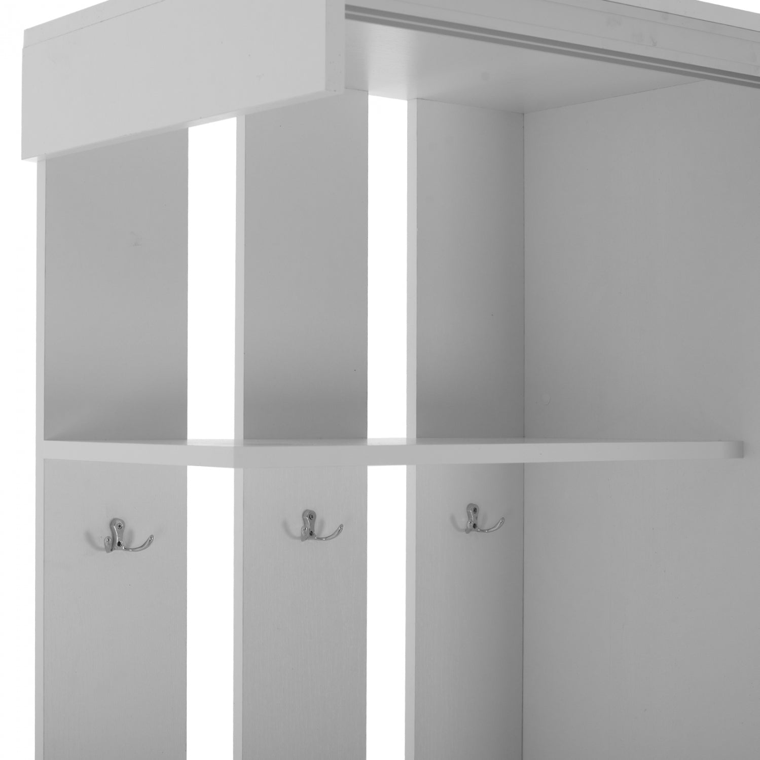 Входно антре с плъзгащ се гардероб и огледало DULCE  бял цвят 118x45x210см