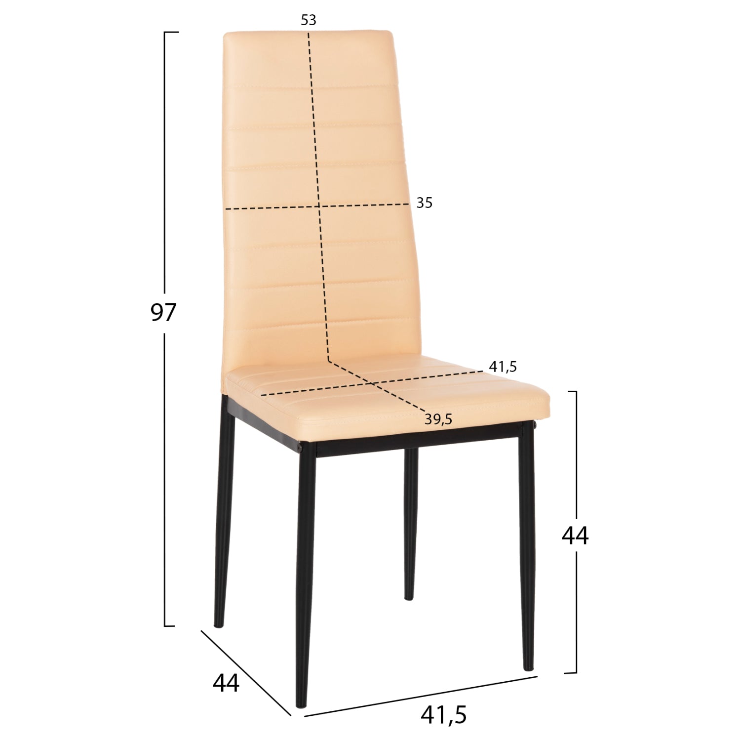 Комплект за трапезария 5 часта КГ11908 маса 110x80см и 4 стола lady k/d мока светло кремаво