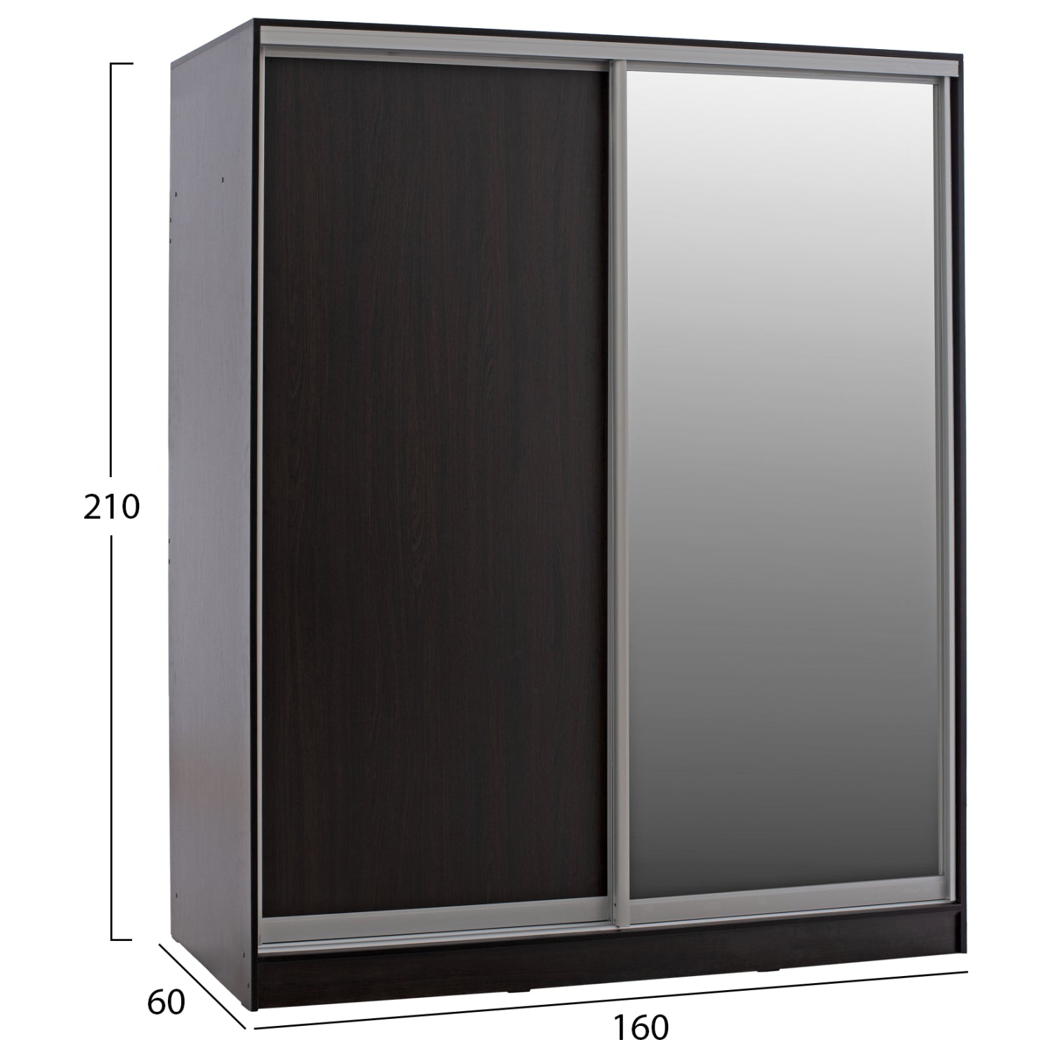 Гардероб  ADLER цвят венге 160x60x210 см