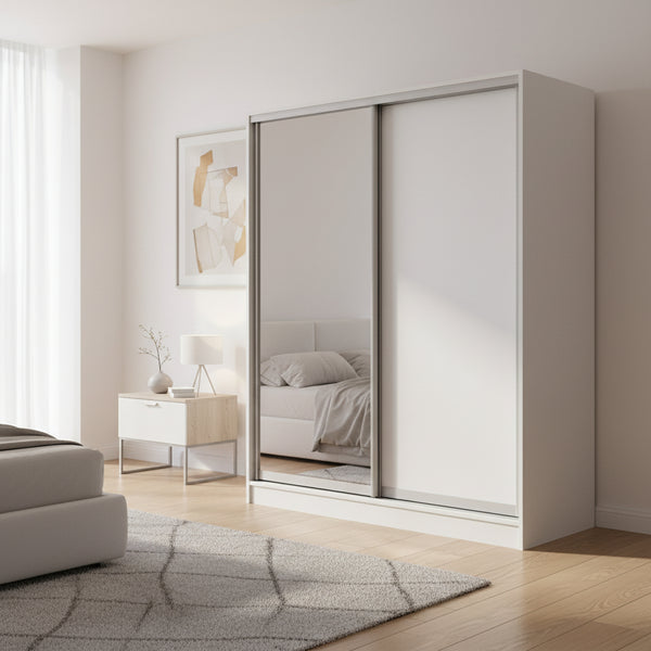 Гардероб ADLER бял цвят  160x60x210 см